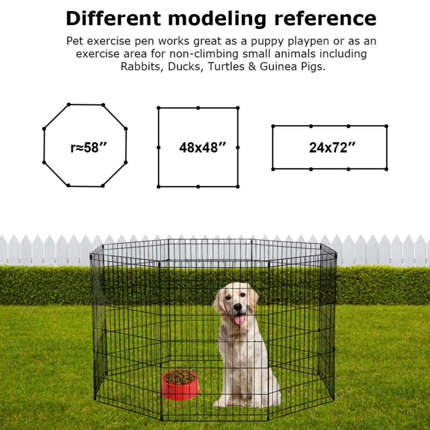 Bestpet 36' Tall Dog Playpen Crate Fence Pet Kennel Play Pen Exercise Cage
