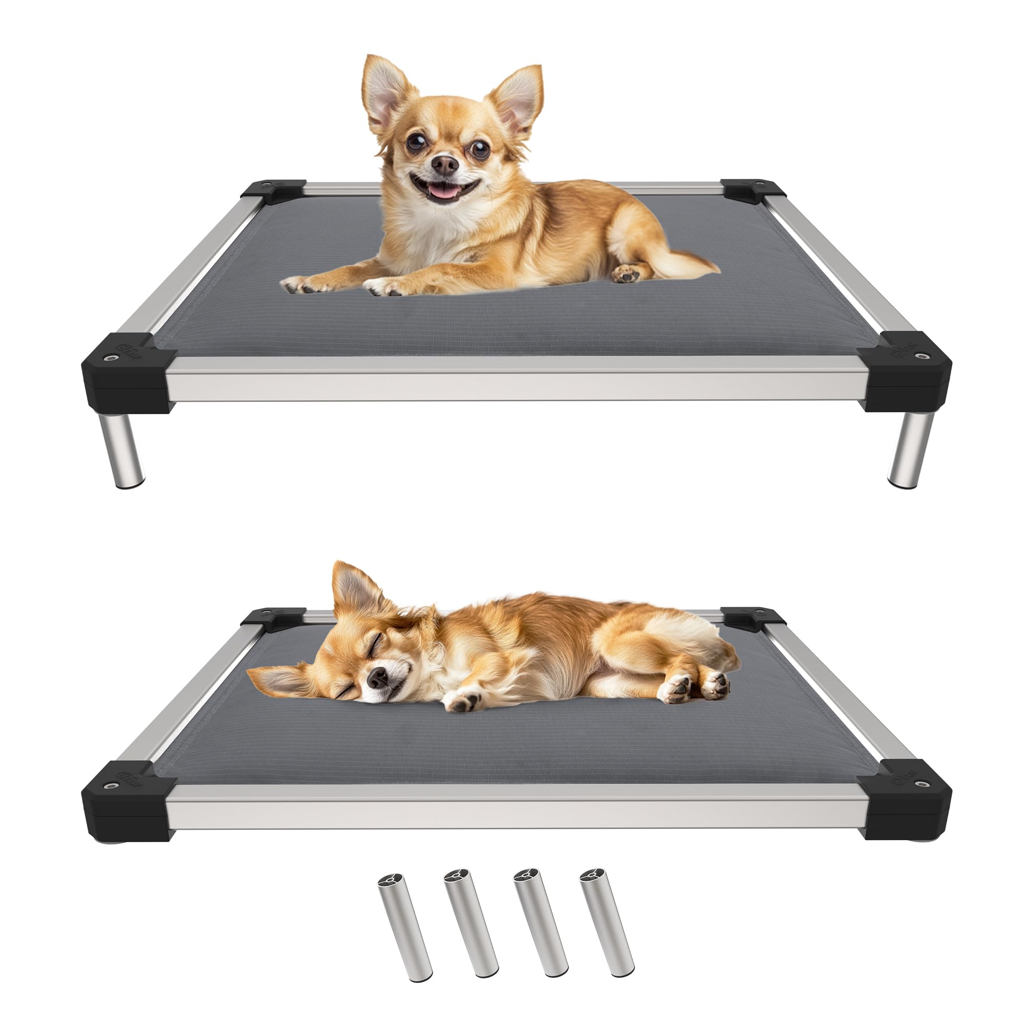 Fxw Titannest Chew-Proof Elevated Dog Bed, Padded Cot For Outdoor/Camping/Indoor Use, Durable & Washable Pet Bed For Puppy And S