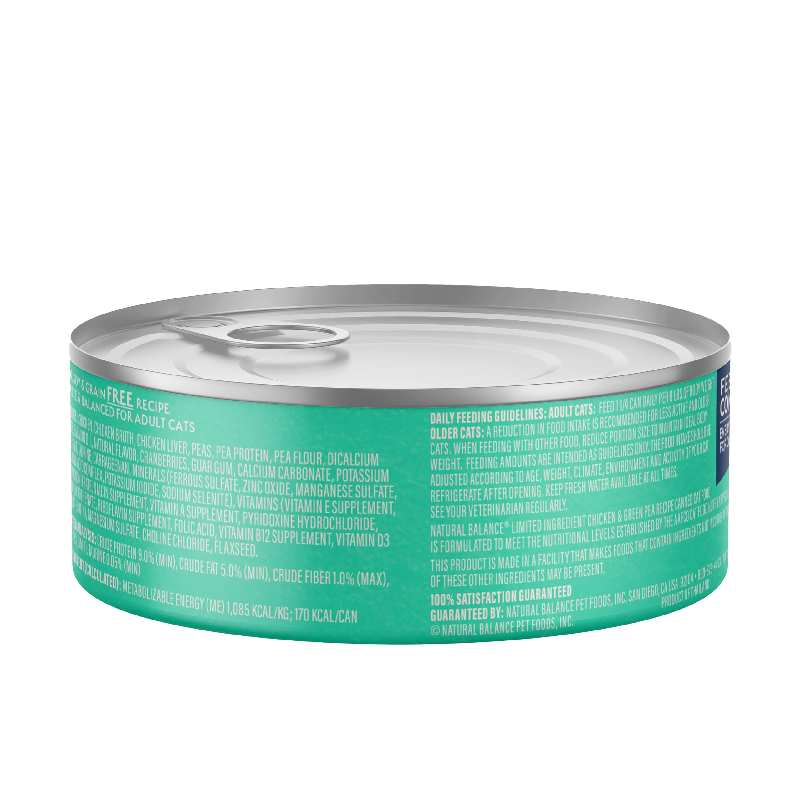 Natural Balance Limited Ingredient Adult Grain-Free Wet Canned Cat Food, Chicken & Green Pea Recipe, 5.5 Ounce (Pack of 24)