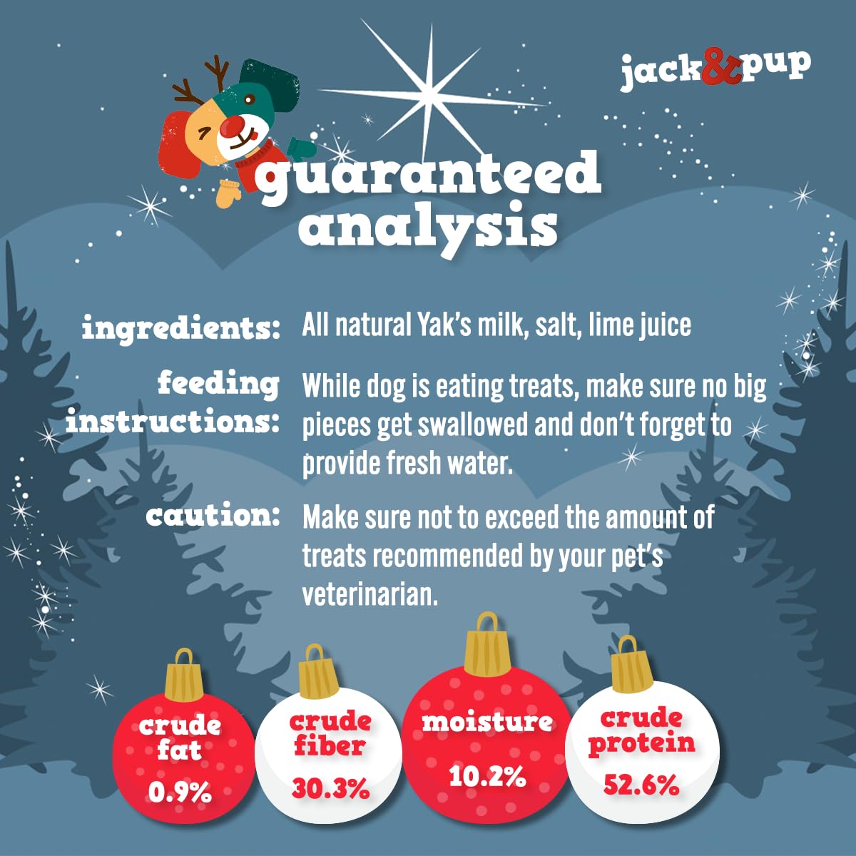 Jack&Pup Yak Cheese Himalayan Dog Chews | Dog Yak Chews for Large Dogs Aggressive Chewers | Hard Yak Cheese Stick (9oz, 3 Pack)