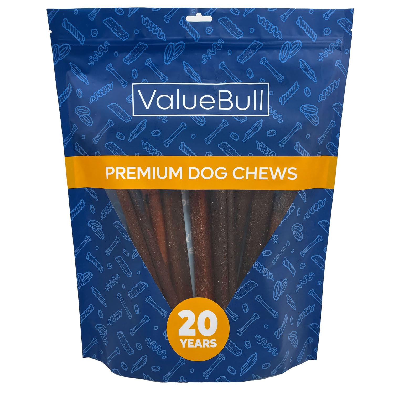 ValueBull Collagen Sticks for Dogs, 12 Inch Jumbo Chews, Natural Long-Lasting Dog Treats, 10 Count - Supports Joints, Skin & Coa