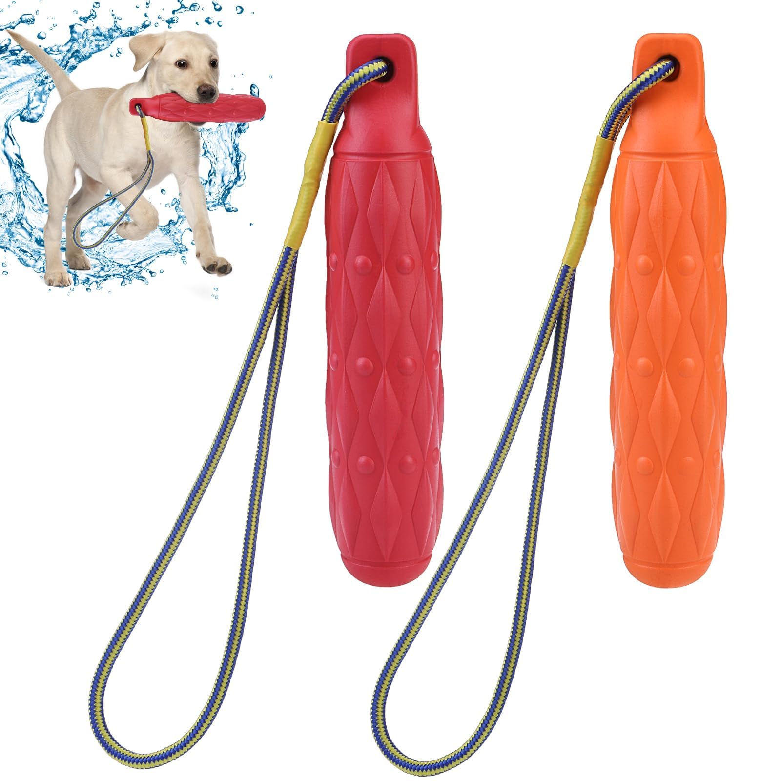 Kooltail Floating Dog Pool Toys - 2 Pack Summer Bumper Doggie Toy For Water, Interactive Training Games Fetch & Chew Toys To Kee