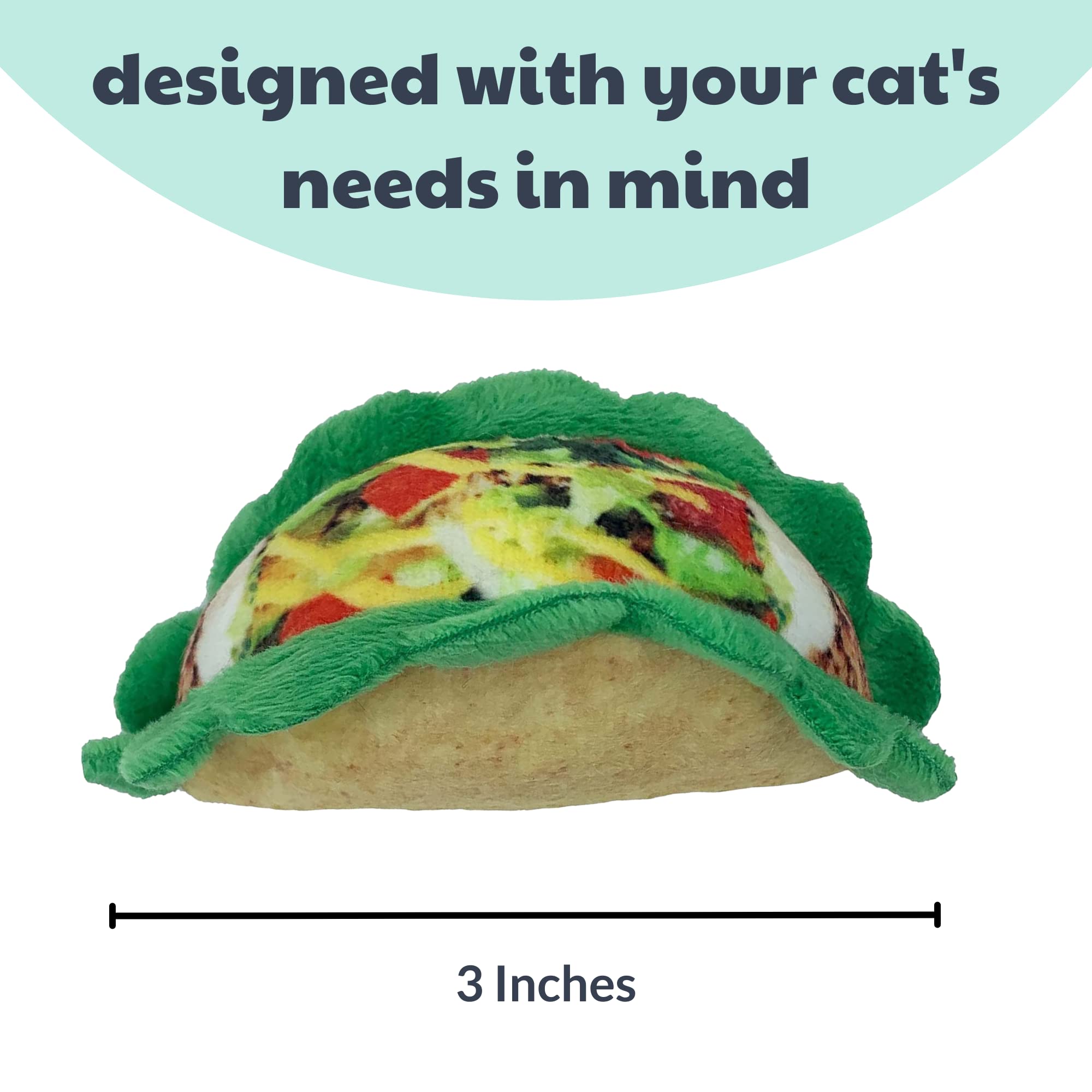 Huxley & Kent Plush Cat Toy - Taco - Snack Attack Strong Catnip Filled - Plush Interactive Kitten And Cat Toy With Catnip And Cr