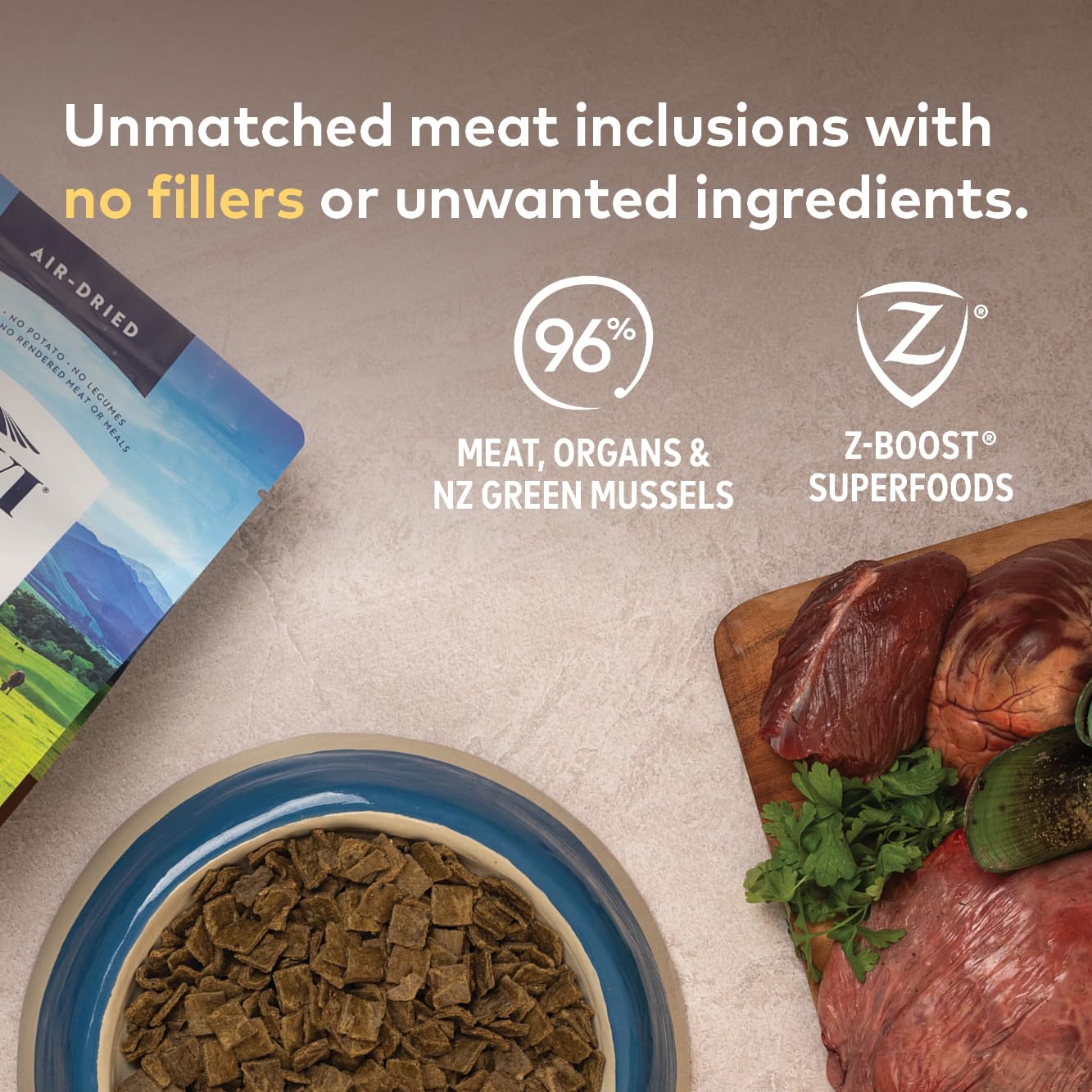 ZIWI Peak Air-Dried Dog Food - Lamb - All Natural, High Protein, Grain Free, Limited Ingredient w/ Superfoods (16oz)