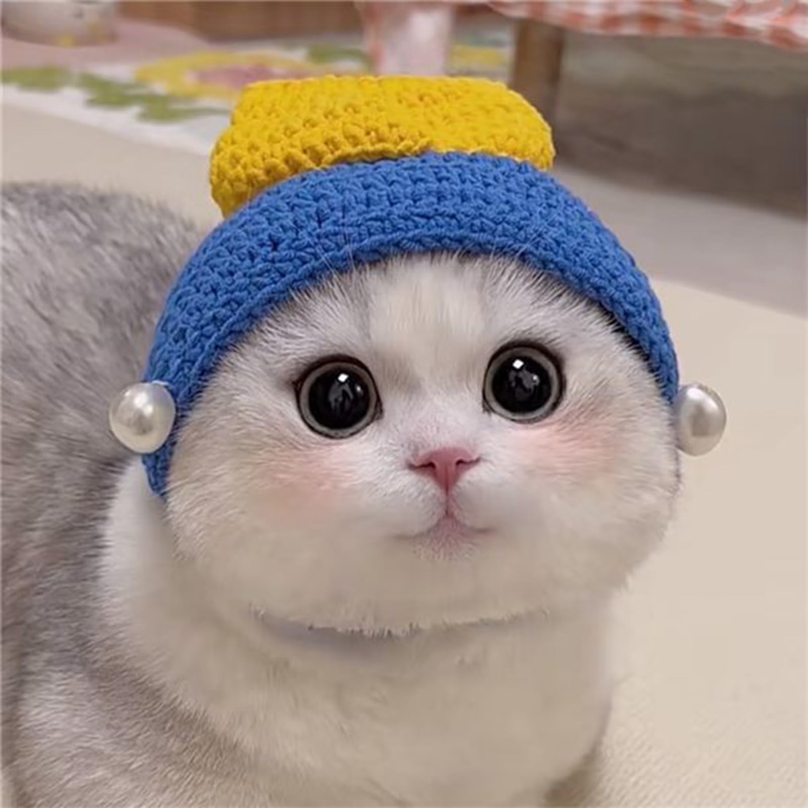 Howwfaly Cat Apparel Cat Hats Headgear Styling Cute Funny Pet Costume Accessories Decoration For Halloween, Christmas, Parties (