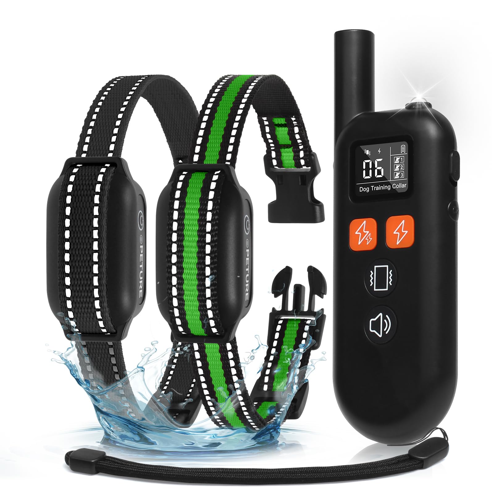 Dog Shock Collar 2 Pack (5-150Lbs) - 3300Ft Rechargeable 2 Dog Training Collar With Remote Control Ipx7 Waterproof Electric Coll