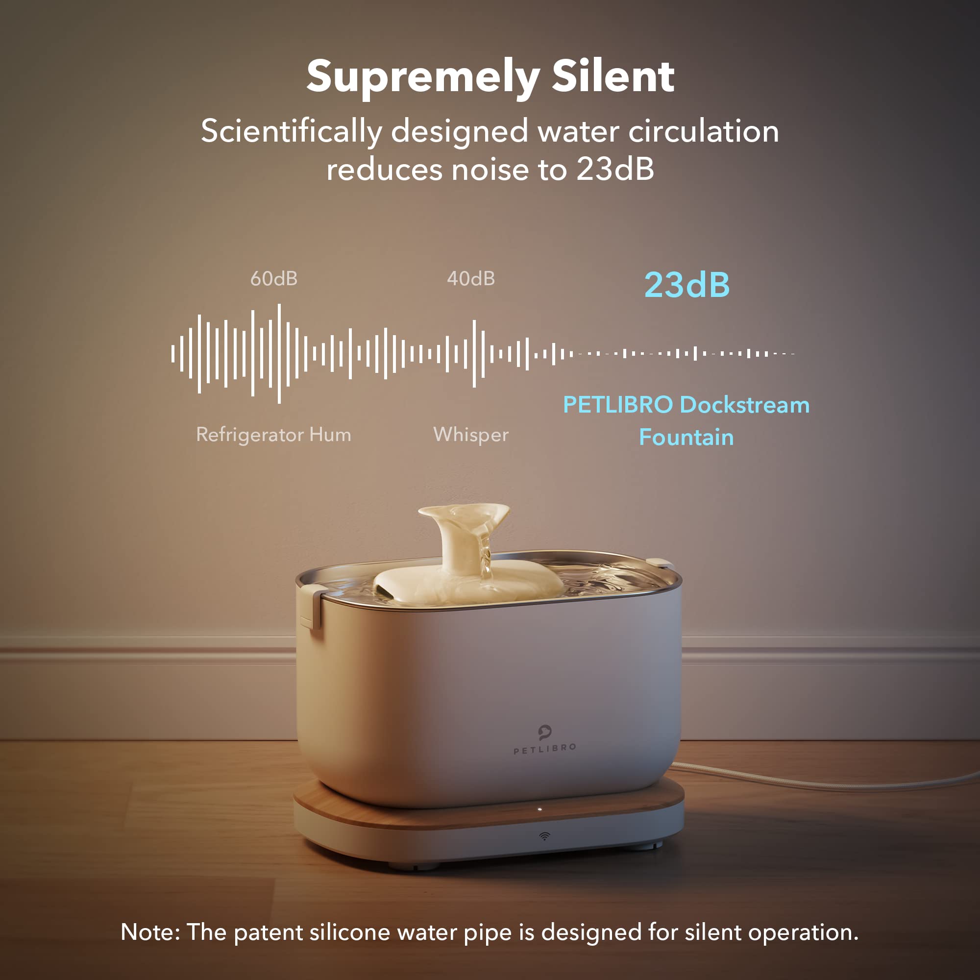 Petlibro App-Controlled Cat Water Fountain, Pet Water Fountain With Stainless Steel Tray, Water Fountains For Cats Indoor With D