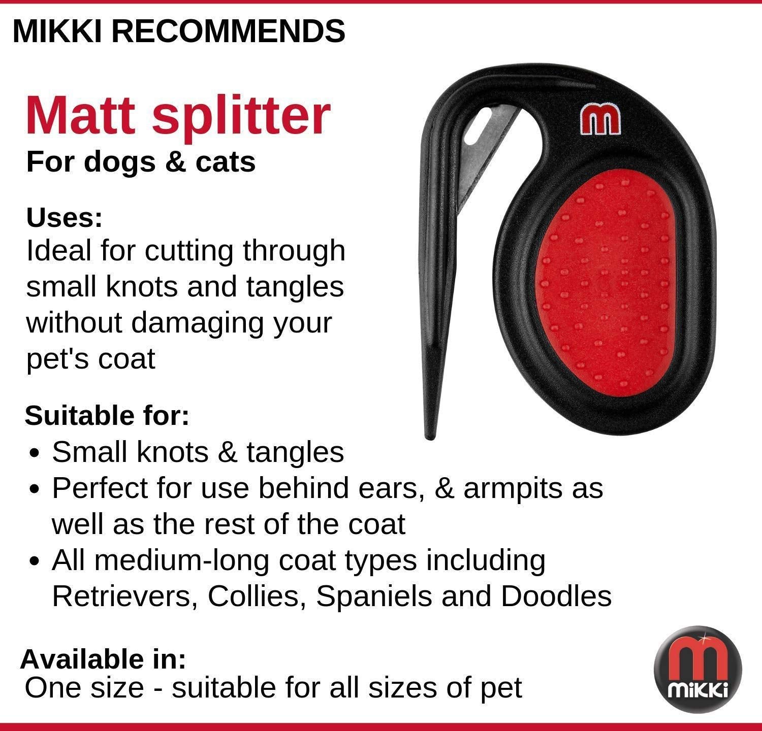 Mikki - 'All Tangled Up' Matt Splitter For Dogs & Cats | Medium/Fine Coats
