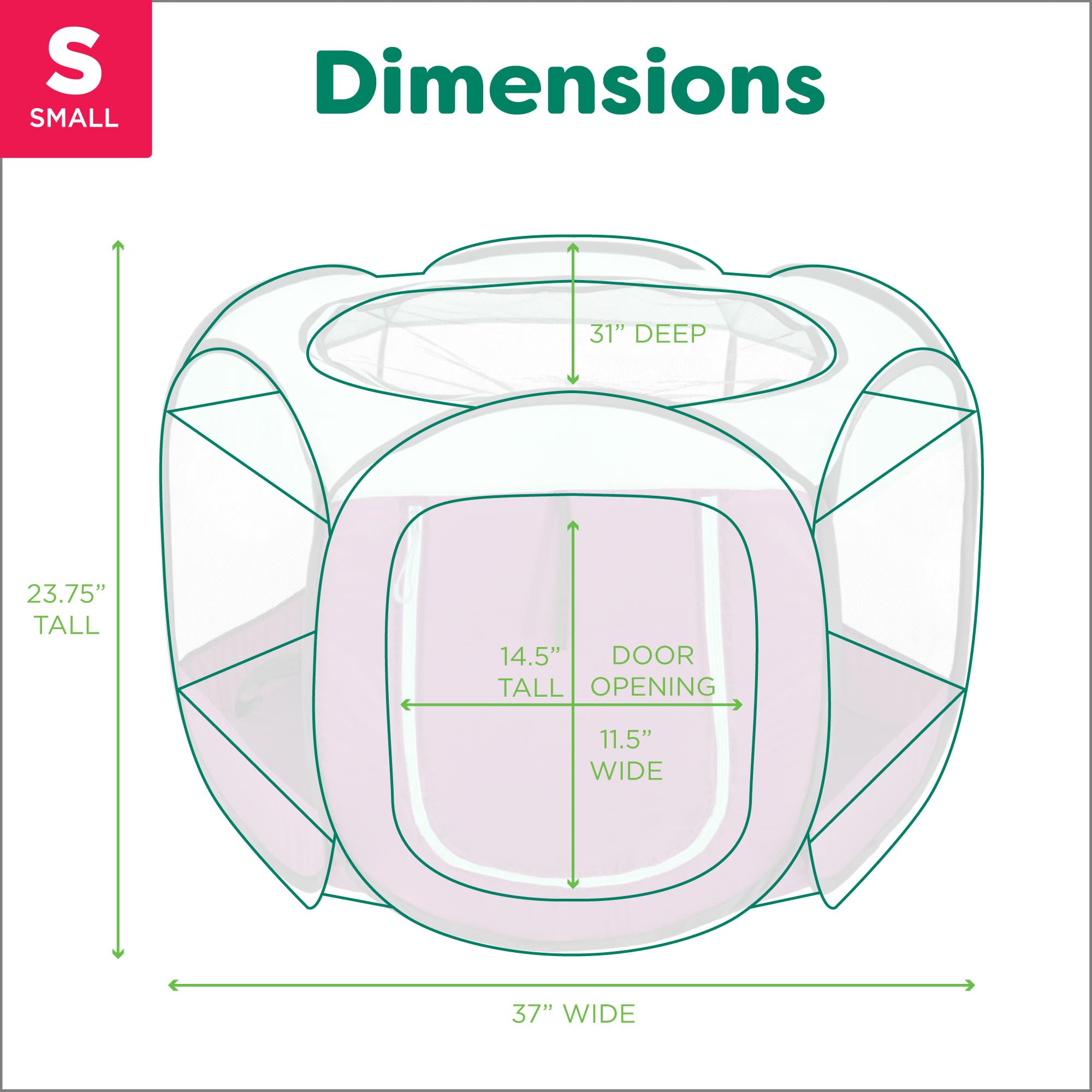 Furhaven Portable Dog Playpen Cat Tent, Pet Playground/Kennel Foldable Indoor Outdoor Zippered Puppy Crate - Purple, Small