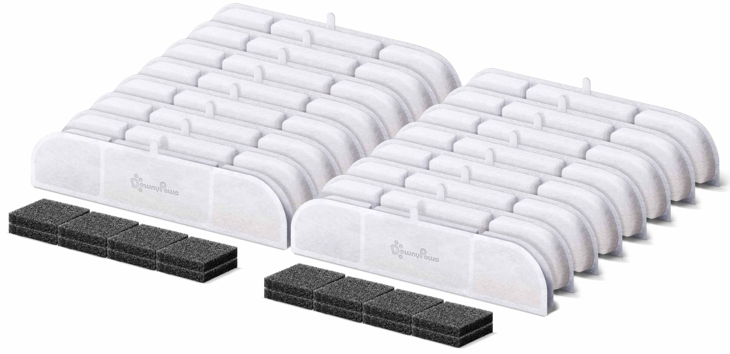 Downypaws 16 Packs Replacement Filters For Battery Operated Cat Water Fountain Dpwfp6 Fursink, 8 Months Set Of Replacement Filte