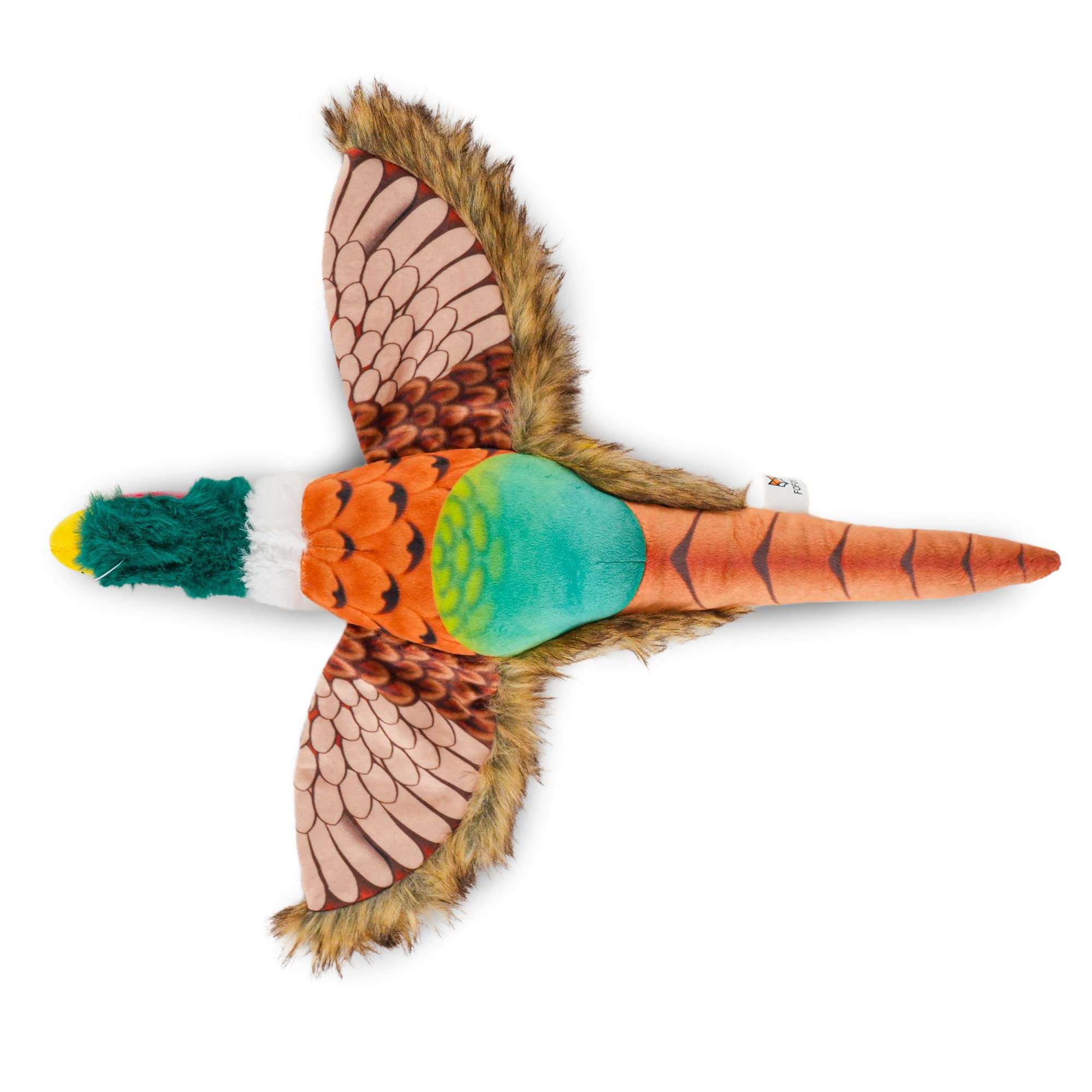 BarkButler x Fofos Pheasant Bird Plush  Soft & Squeaky Toys for Dogs, Dog Toys for Medium Dogs (020kgs)  Brown