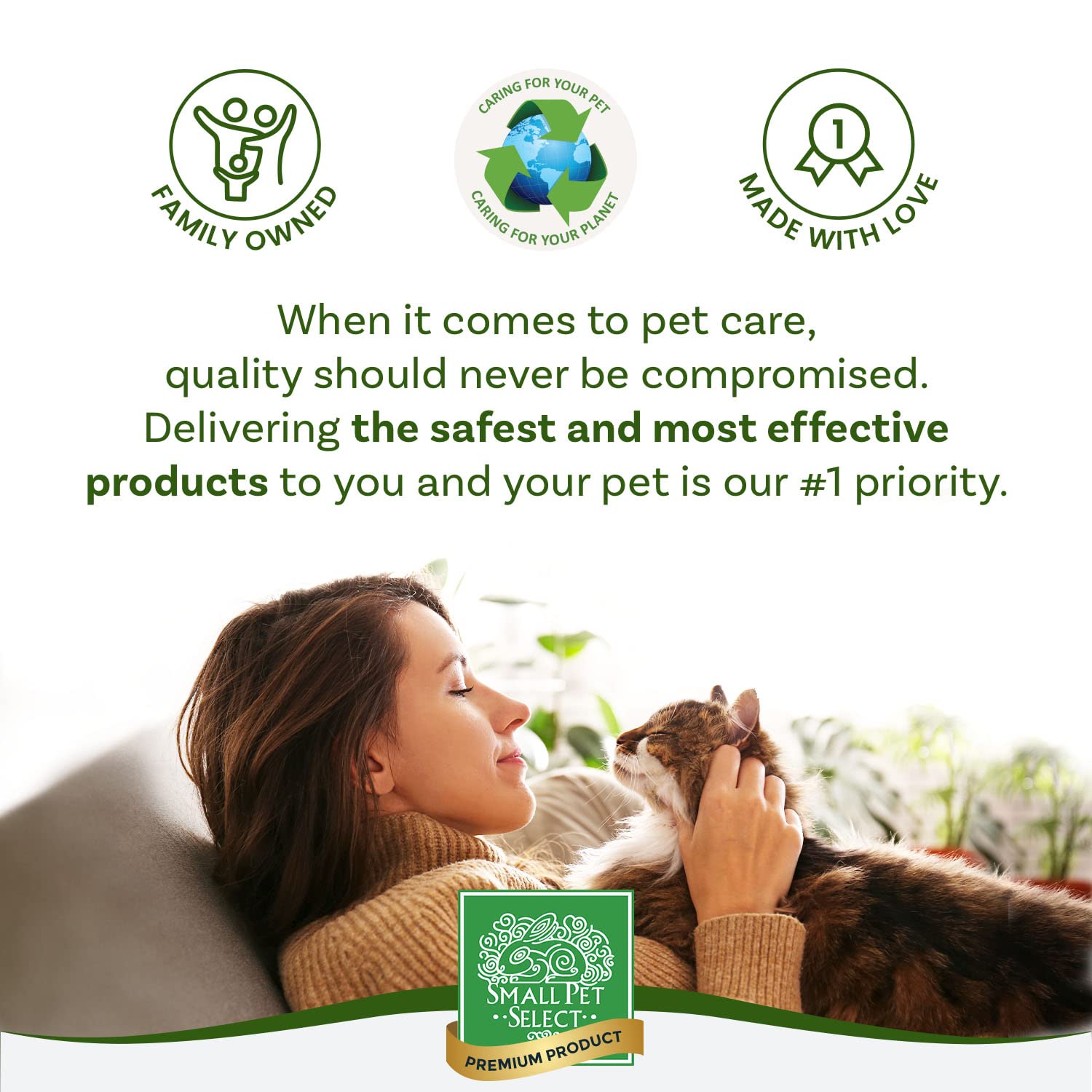 Small Pet Select Premium Pine Pelleted Cat Litter, 100% All Natural Pellet Kitty Litter, Non Clumping Non Tracking Low Dust Litt