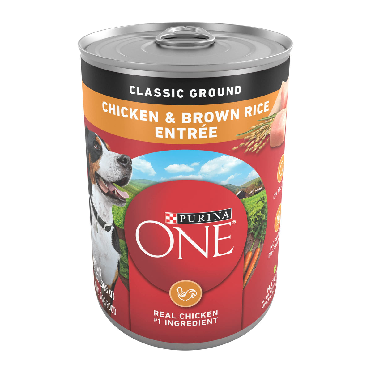 Purina One Classic Ground Chicken And Brown Rice Entree Adult Wet Dog Food - (Pack Of 12) 13 Oz. Cans