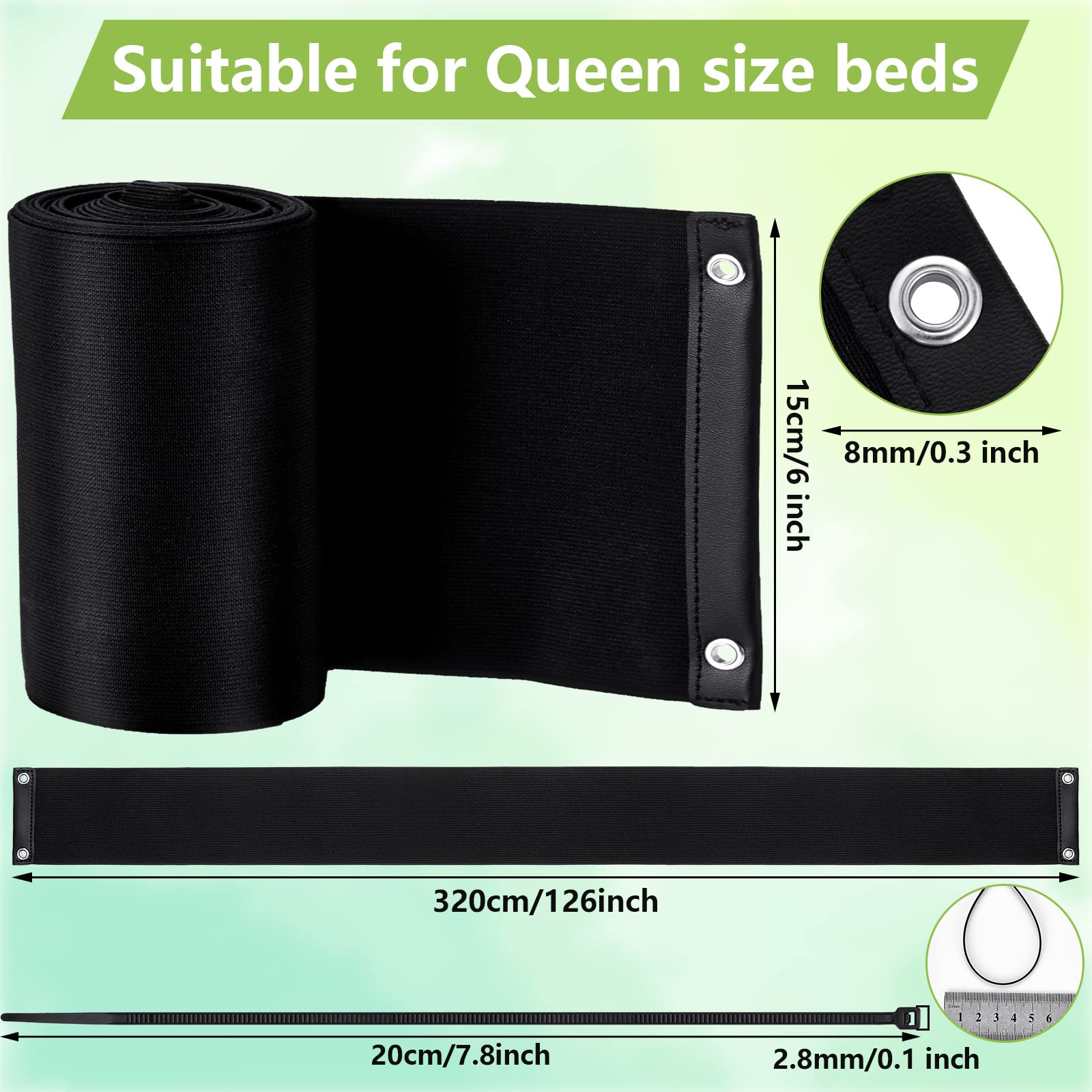 Boao Under Bed Blocker For Pets 126 X 6 Inch Toy Blocker For Under Couch With 10 Black Nylon Zip Ties Under Furniture Blocker Under Couch Bumper Under Couch Guard For Dog Cat Pet Home Accessories