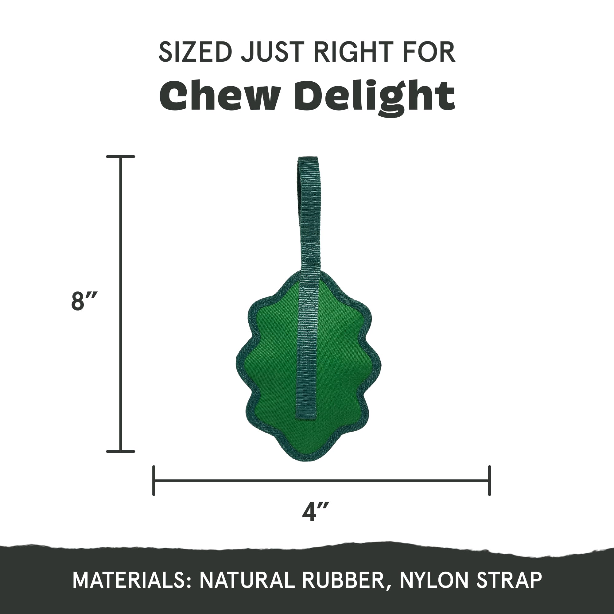 Barkbox Green Chew Leaf Dog Toy For Small Dogs - 2-In-1 Design With Mixed Textures And Surprises, Perfect For Tough Chewing And