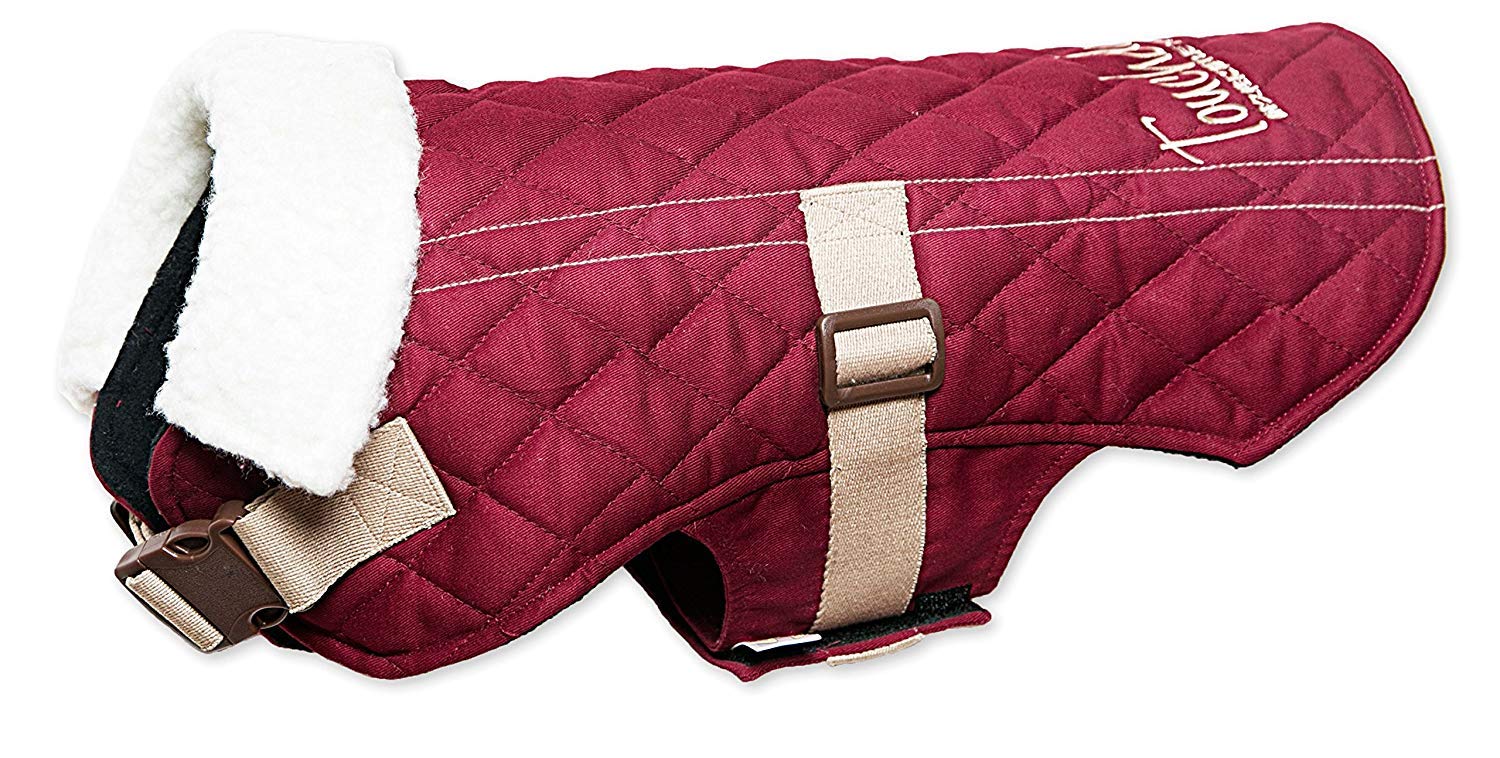 Touchdog 'Sherpa-Bark' Original Designer Fashion Pet Dog Coat Jacket, Large, Dark Pink