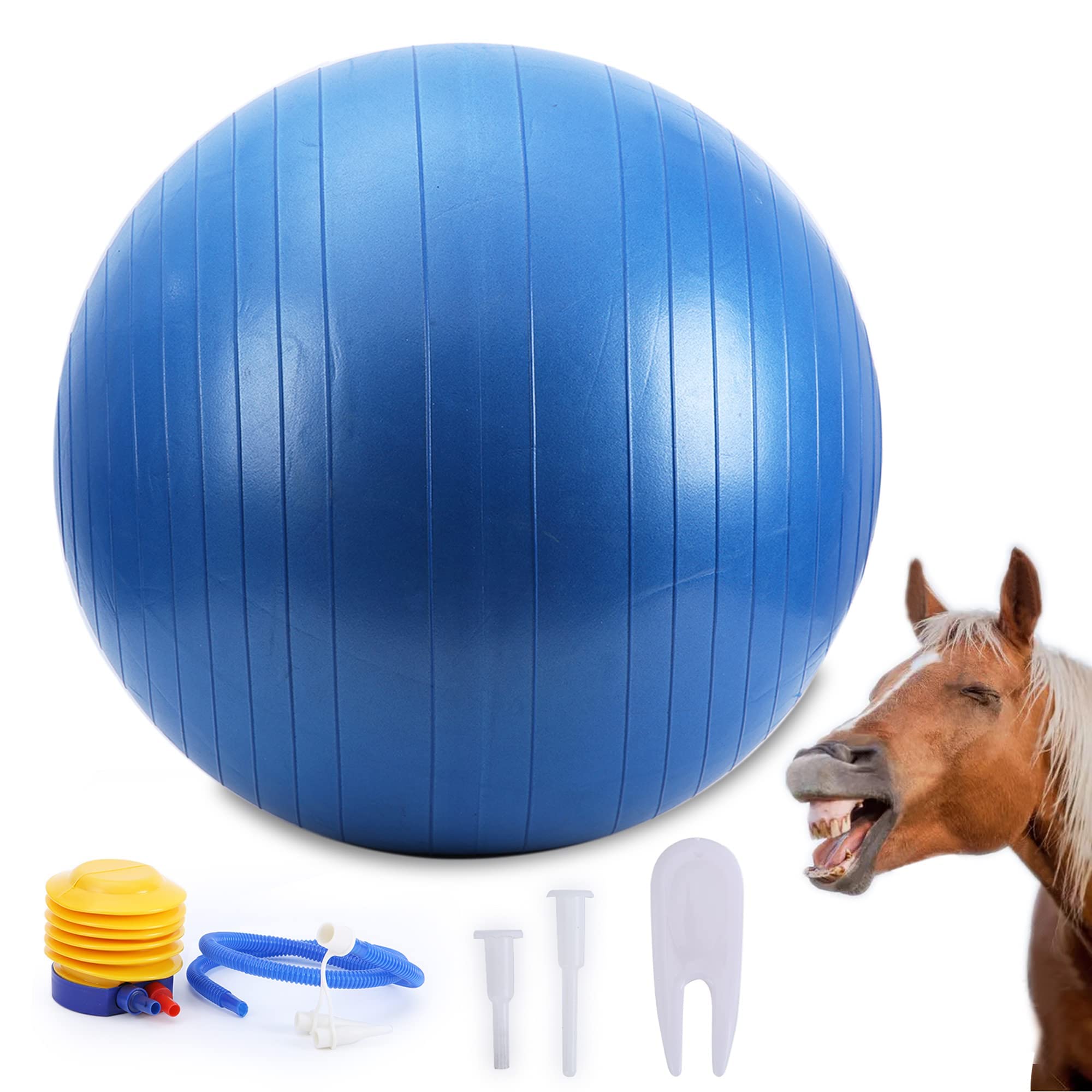 Herding Ball For Horse, 40' Anti-Burst Giant Soccer Ball Toy For Horses, Pump Included