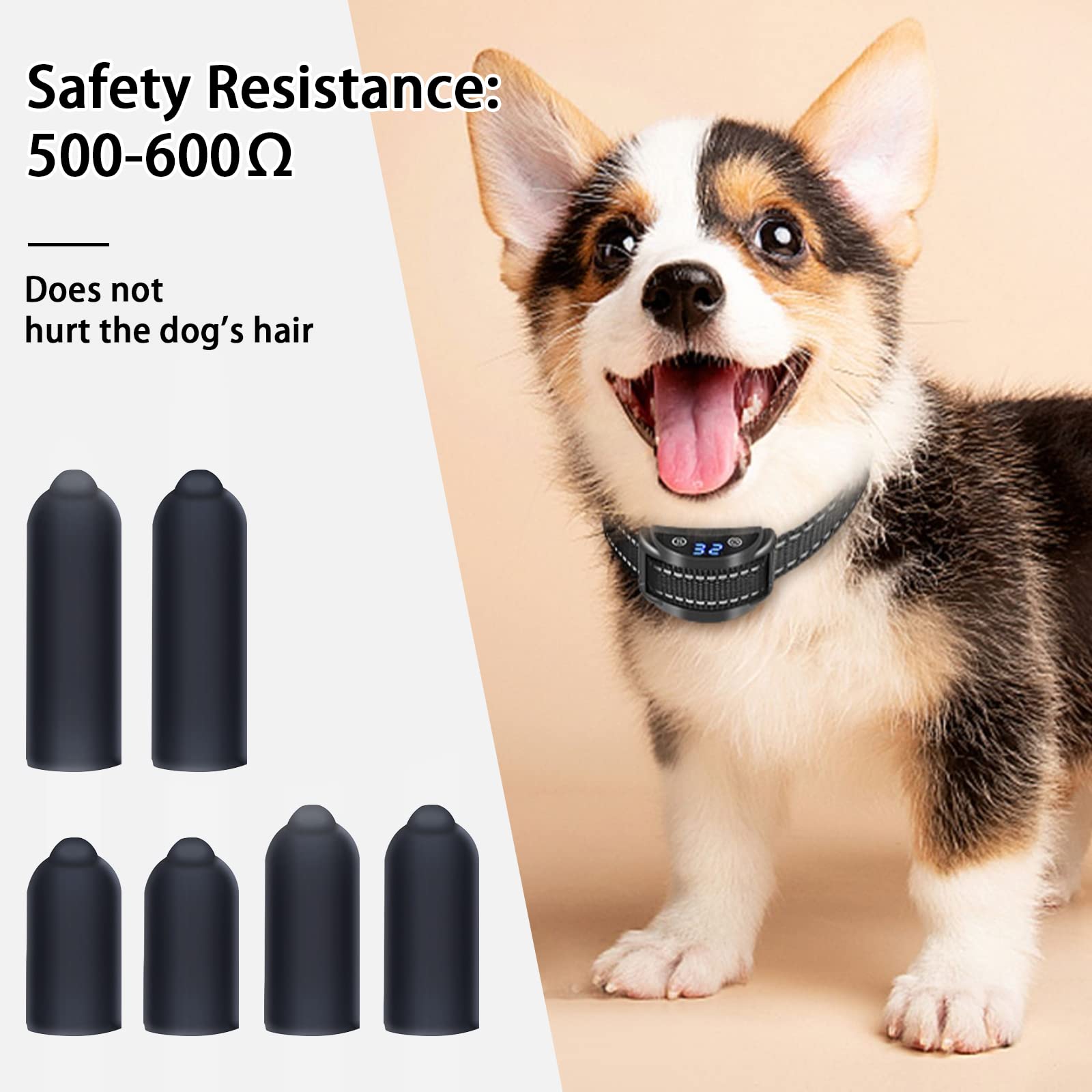 24 Pcs Dog Shock Collar Rubber Tips,Replacement Prongs For Dog Training Collar Silicone Covers For Dog Training Collars Silicone