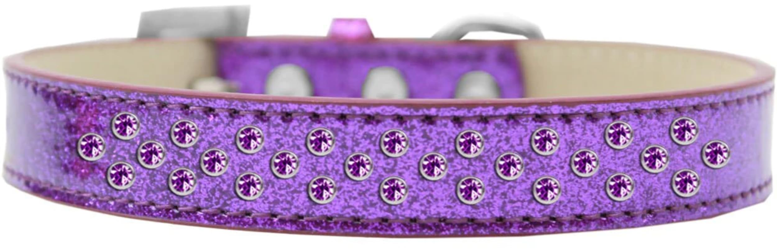 Dog, Puppy & Pet Ice Cream Collar, Purple Crystal Rimsets Sprinkles Pink 18