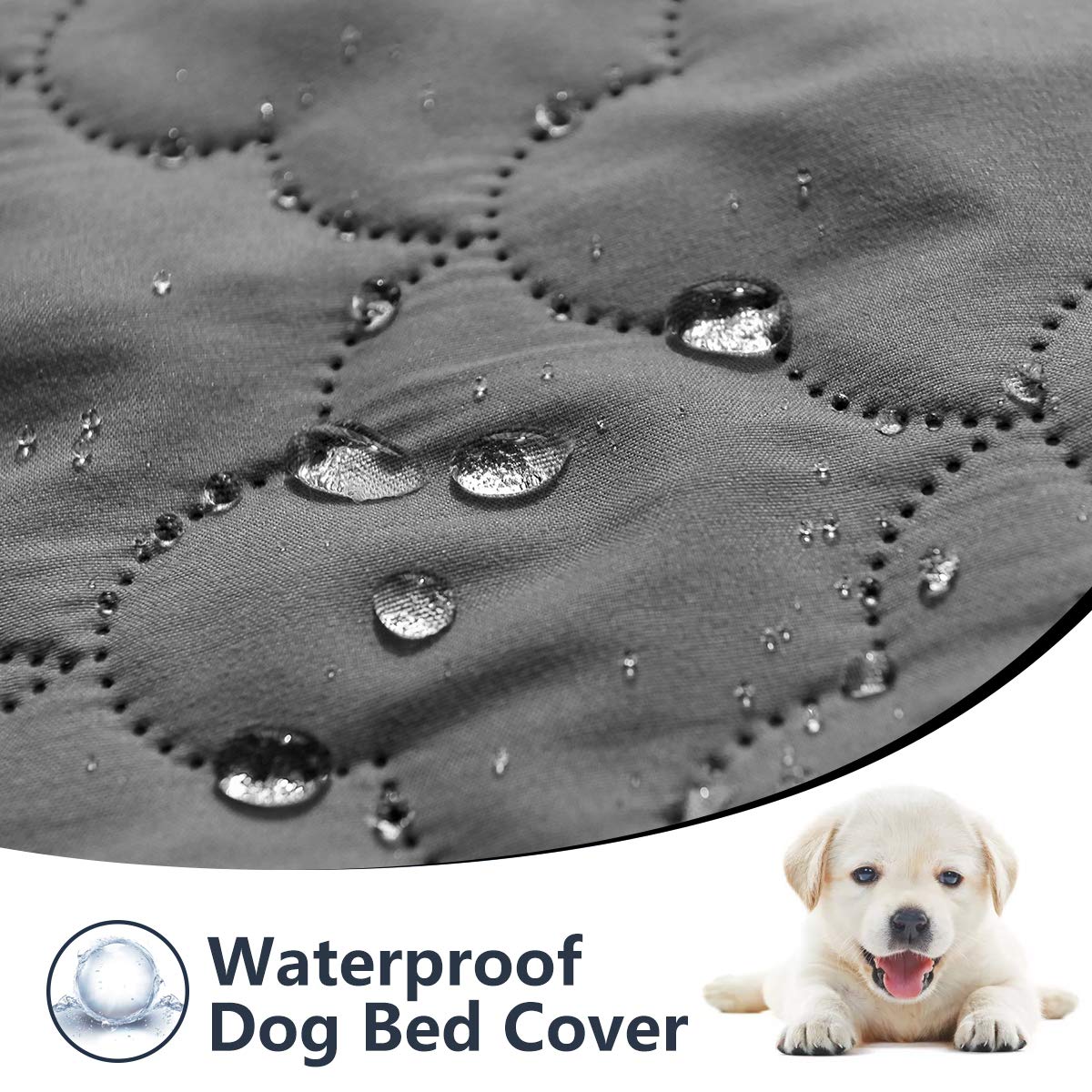 Dog Blankets For Couch Protection Waterproof Dog Bed Covers Pet Blanket Furniture Protector (Grey+Dark Grey, 82'X120')