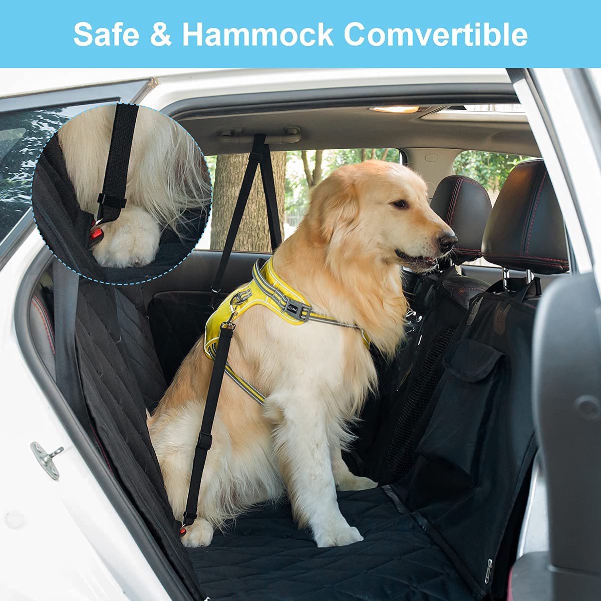 Sevvis Car Dog Cover Back Seat - Pet Car Seat Covers - Dog Hammock For Car Backseat Waterproof, Dog Car Seat Cover For Back Seat With Mesh Window,Seat Cover For Dogs Durable Nonslip Suv