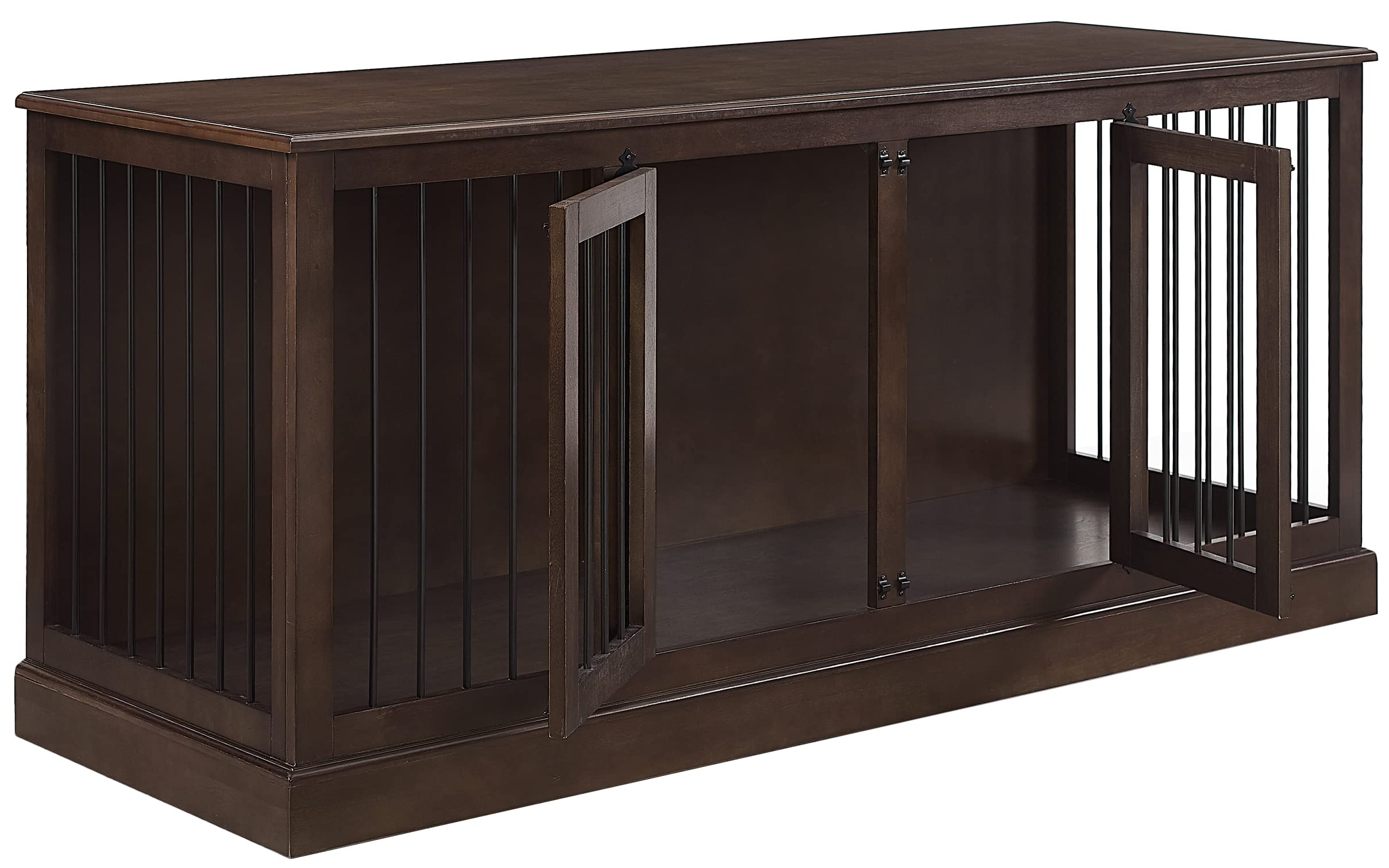 Crosley Furniture Winslow Medium Credenza Dog Crate Kennel for Pets, Dark Brown
