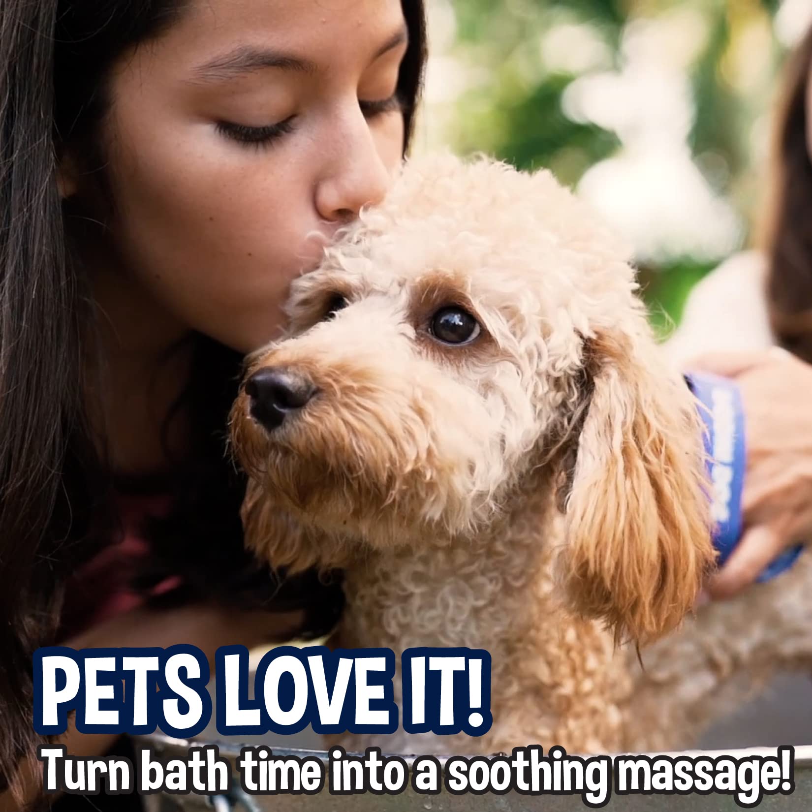 Bodhi Dog Shampoo Brush and Oatmeal Shampoo & Conditioner Bundle | Pet Shower & Bath Supplies for Cats & Dogs | Dog Grooming Qua