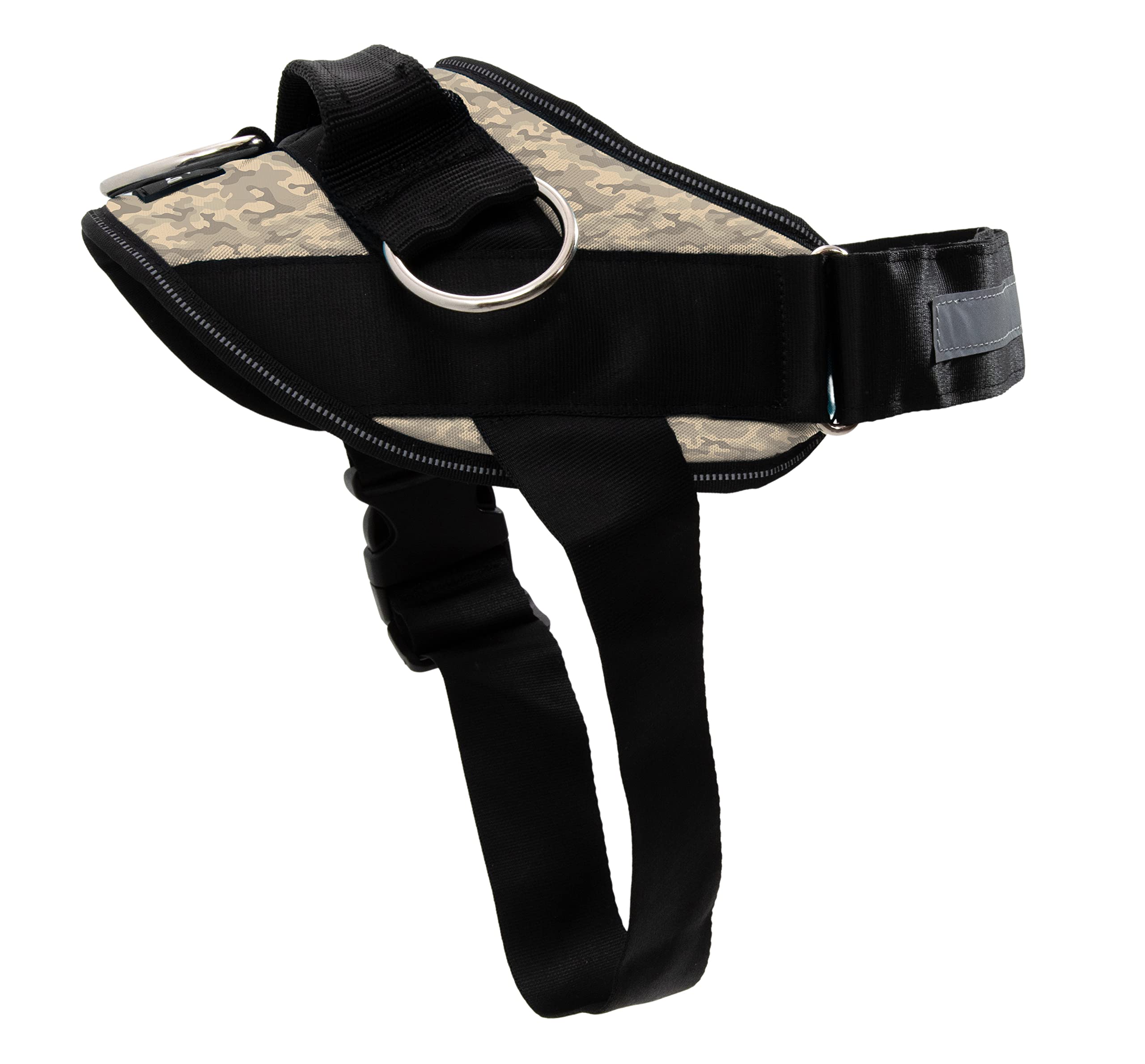 Shawnco Essential Dog Harness, No-Pull Pet Vest With 3 Leash Clips, No Choke, Reflective, Adjustable And Padded, For Easy Walking And Training For Small, Medium And Large Dogs (Sahara Camo, Xl)