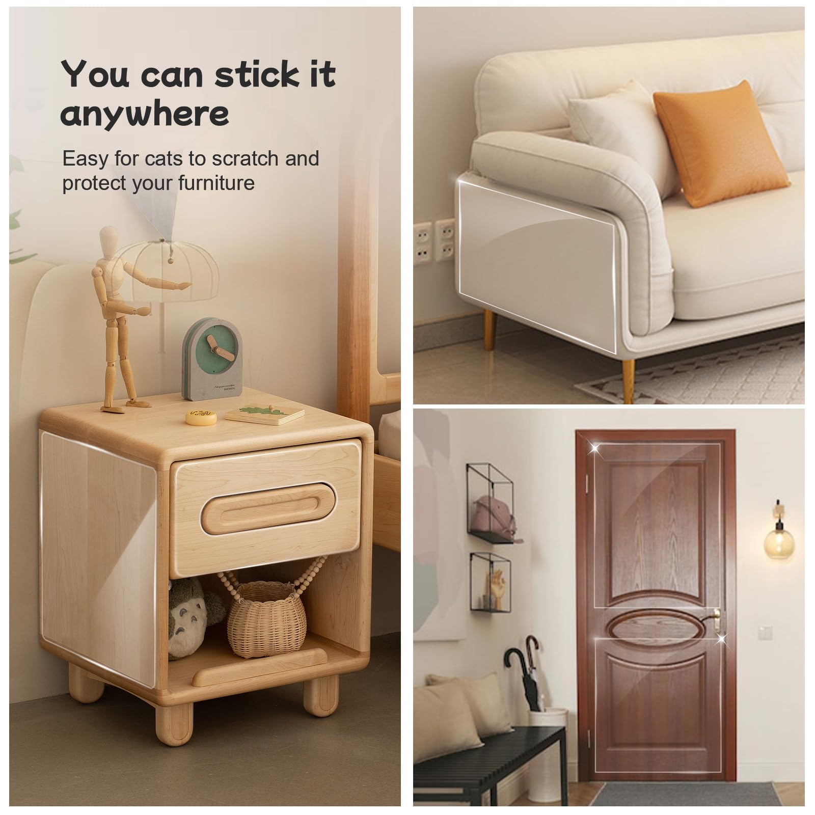 Goosheep Door Scratch Protector Door Dog Scratch Protector Dog Scratch Door Guard Pet Scratch Door Protector Couch Protector Fro