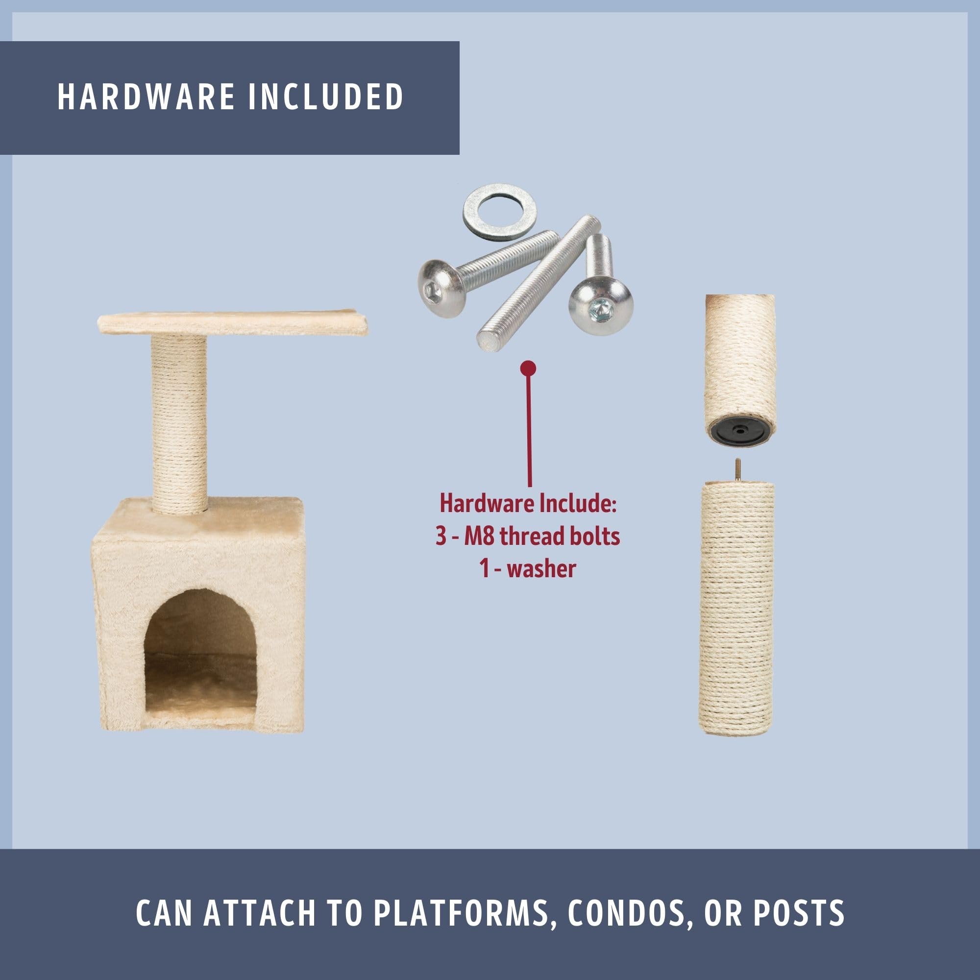 Trixie Replacement Sisal Post For Scratching Posts, Cat Trees And Cat Towers, 3.5 In X 23.6 In (9 X 60 Cm)