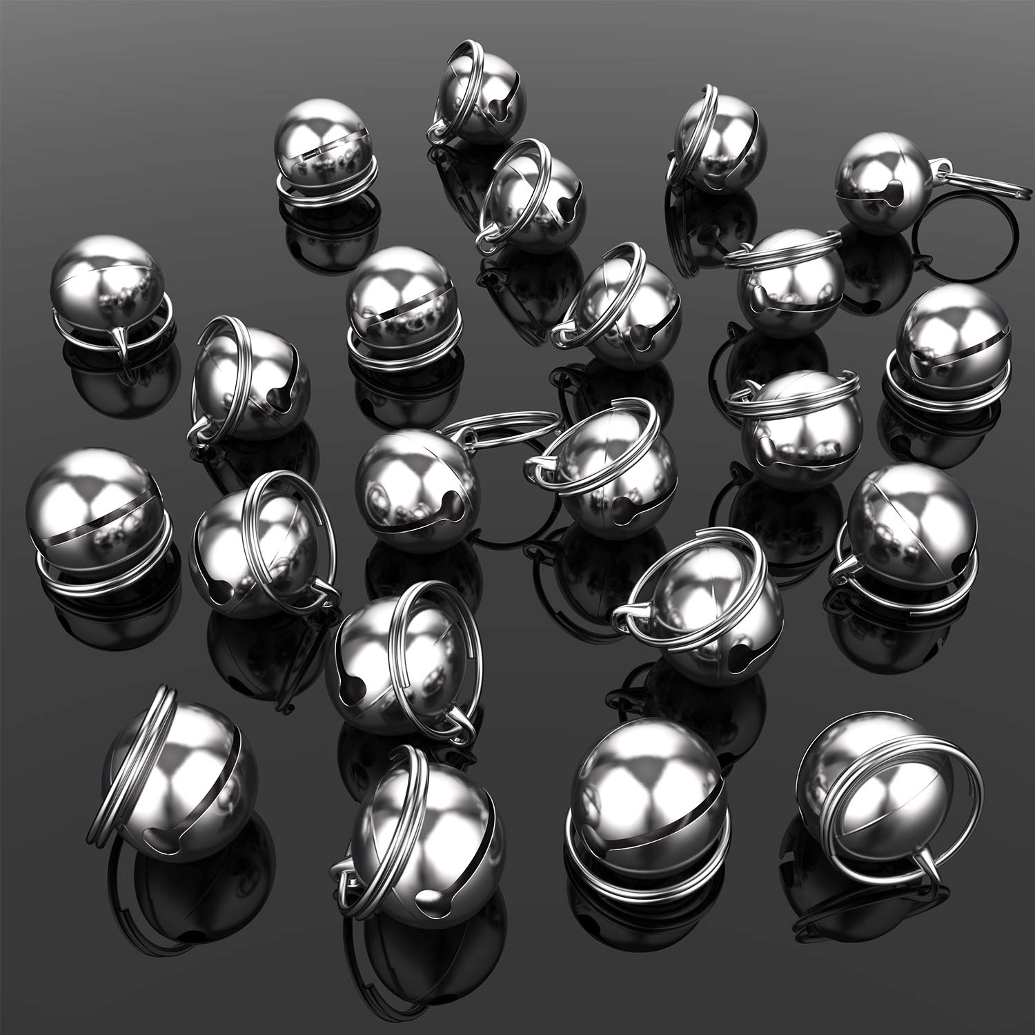 Outus 24 Sets Of Cat Bells For Cat And Dog Collar Loud Pendant Pet Cat And Dog Bell Pet Pendant Accessories (Silver)