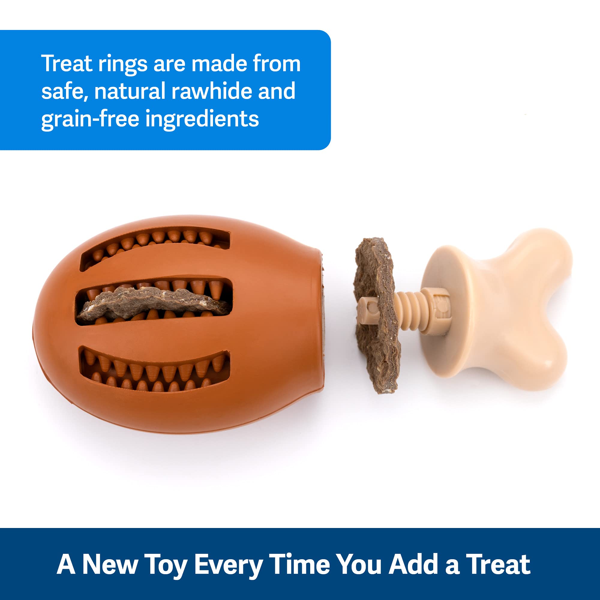 Petsafe Busy Buddy Chompin' Chicken Dog Toys – Treat Ring Holding Chew Toy – Bpa Free Rubber – Chicken Scented – Interactive Pet Puzzle For Boredom Or Separation Anxiety – Small To Large Dogs