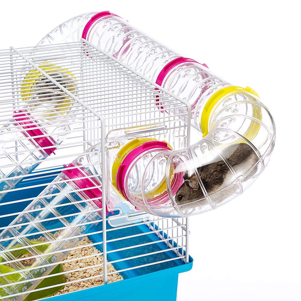 Ferplast Paula Small Hamster Cage | Fun & Interactive Cage Measures Measures 18.11L X 11.61W X 9.6H & Includes All Accessories