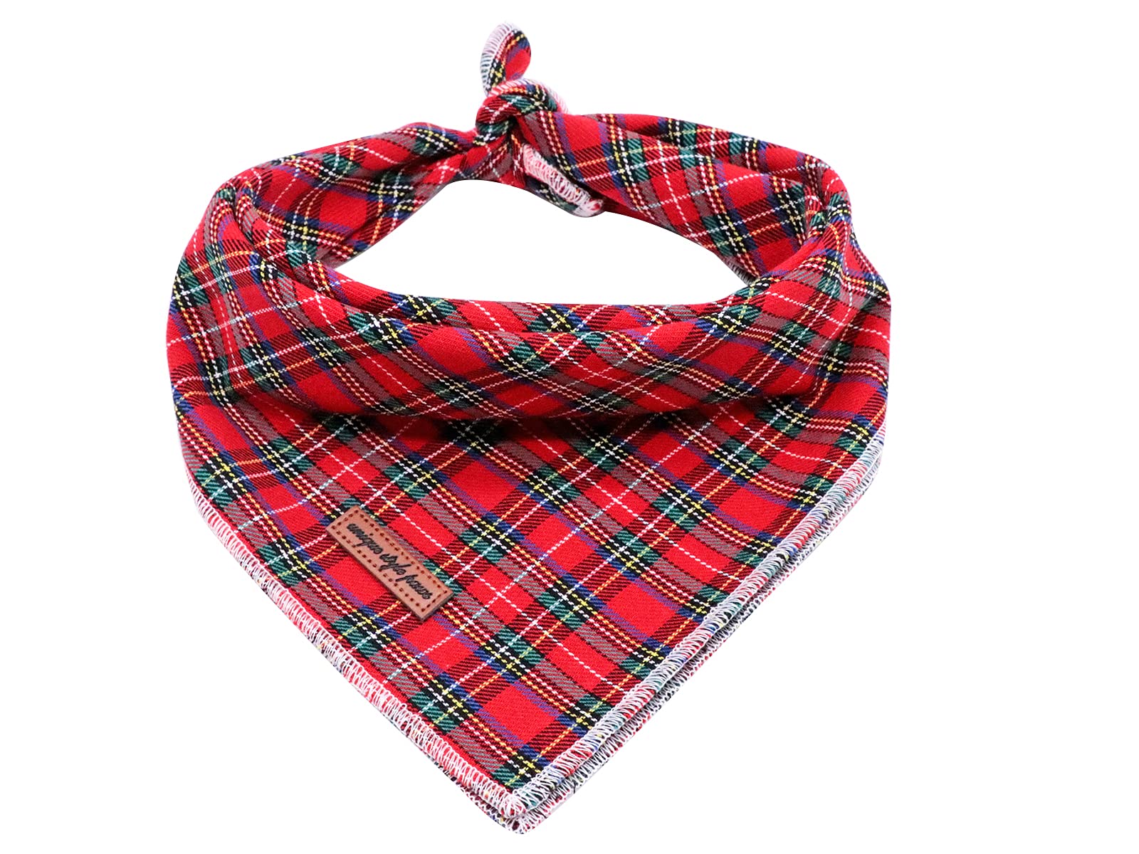 Unique Style Paws Dog Bandana, 1Pc Washable Square Christmas Dog Scarfs For Small Medium Large Dogs Adjustable Dogs Bib Scarfs F
