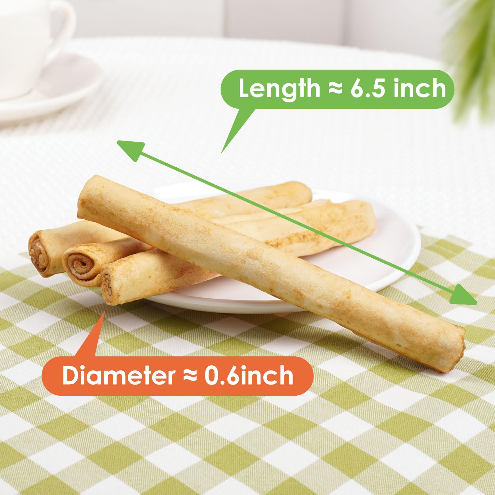 MON2SUN Dog Rawhide Rolls Twist Sticks 6.5 Inch Chew Treats Chicken Flavor 18 Count for Puppy and Small Dogs