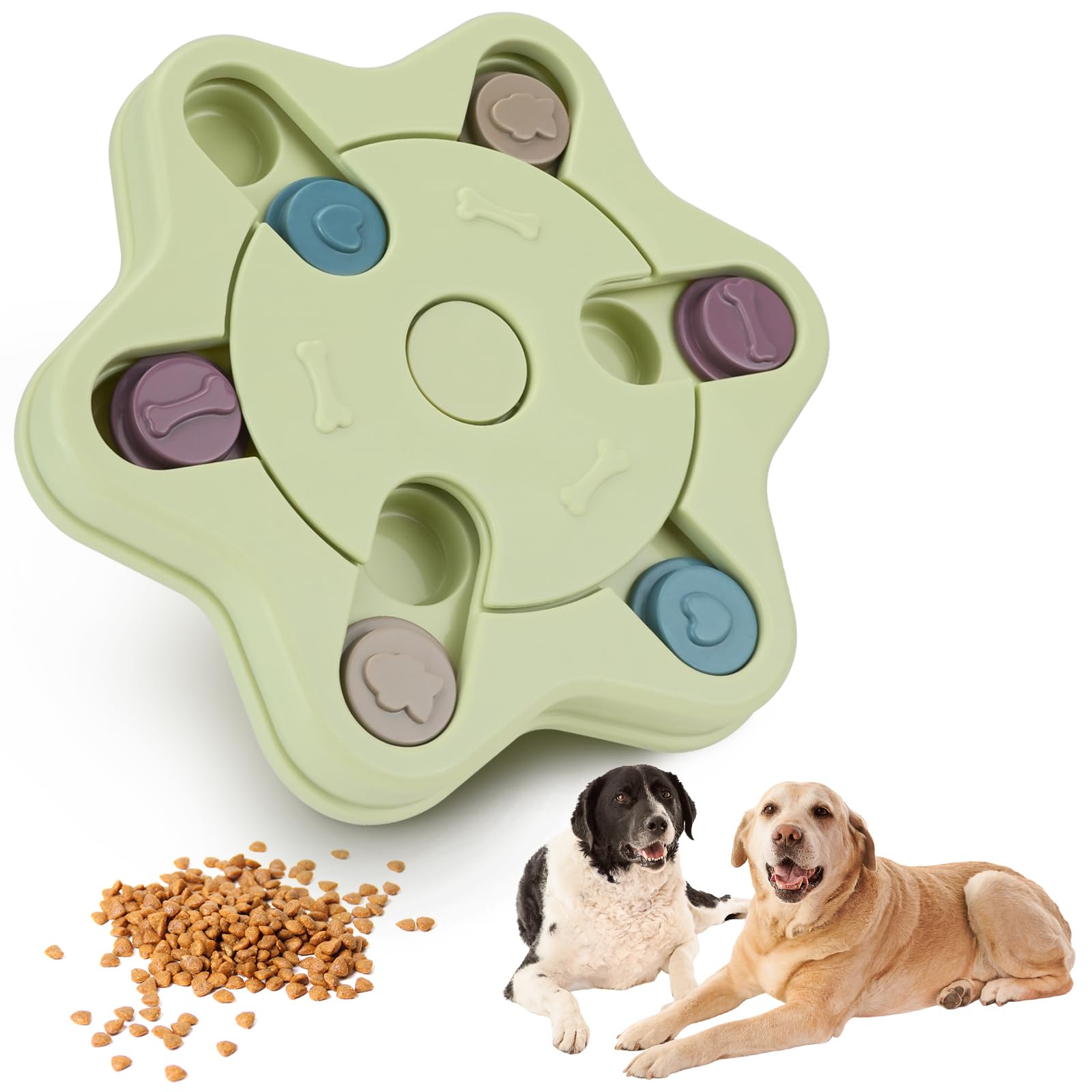 Zoyiancy Interactive Dog Puzzle Toys, Pet Puzzle Slow Feeder, Iq Stimulation Treat For Training, Mental Slow Feeder For Puppy Ca