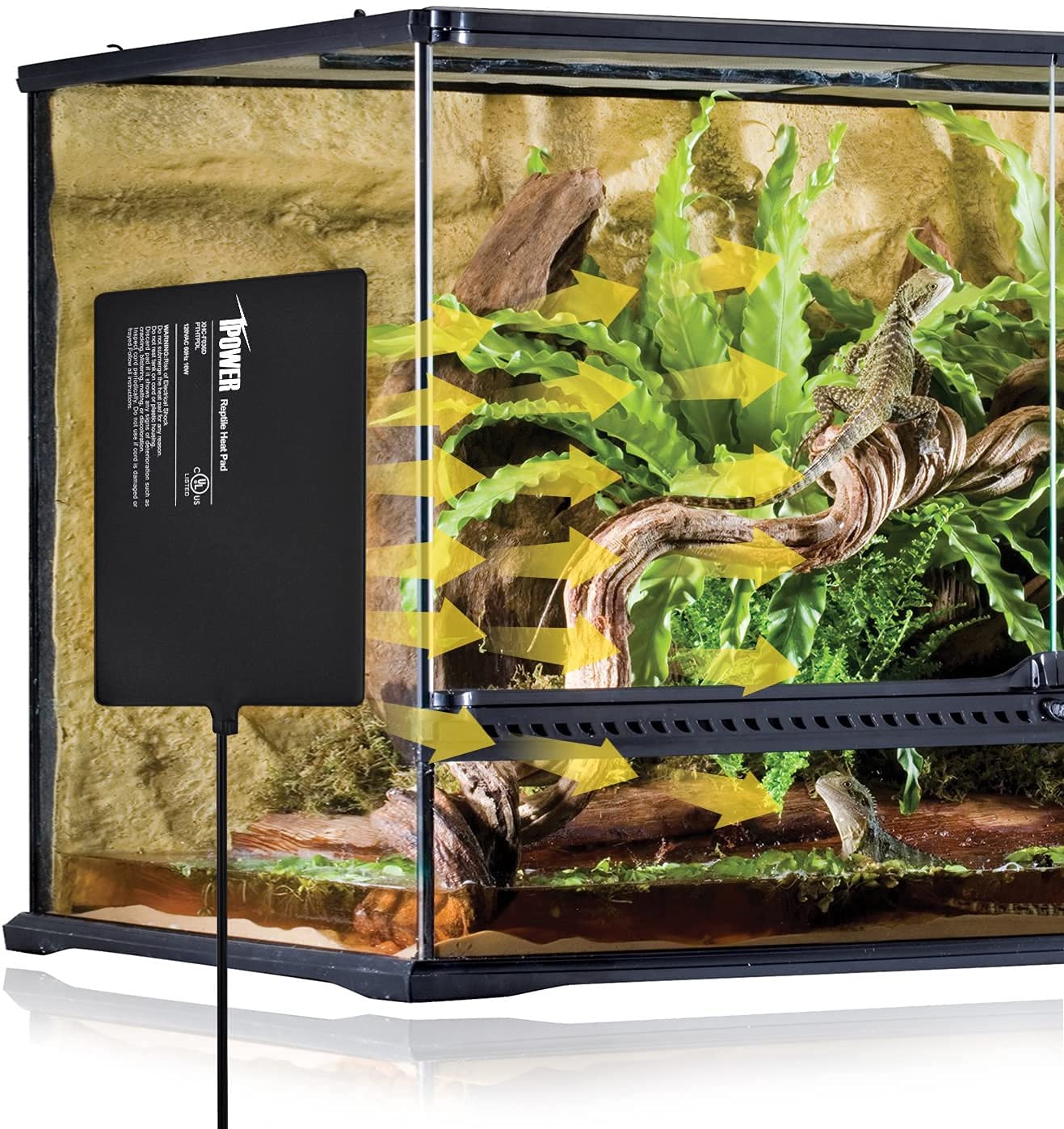 Ipower 8 By 12-Inch 16W Reptile Heat Mat, Under Tank Warmer Terrarium Heat Pad For Turtles Lizards Frogs And Other Small Animals, Multi Sizes