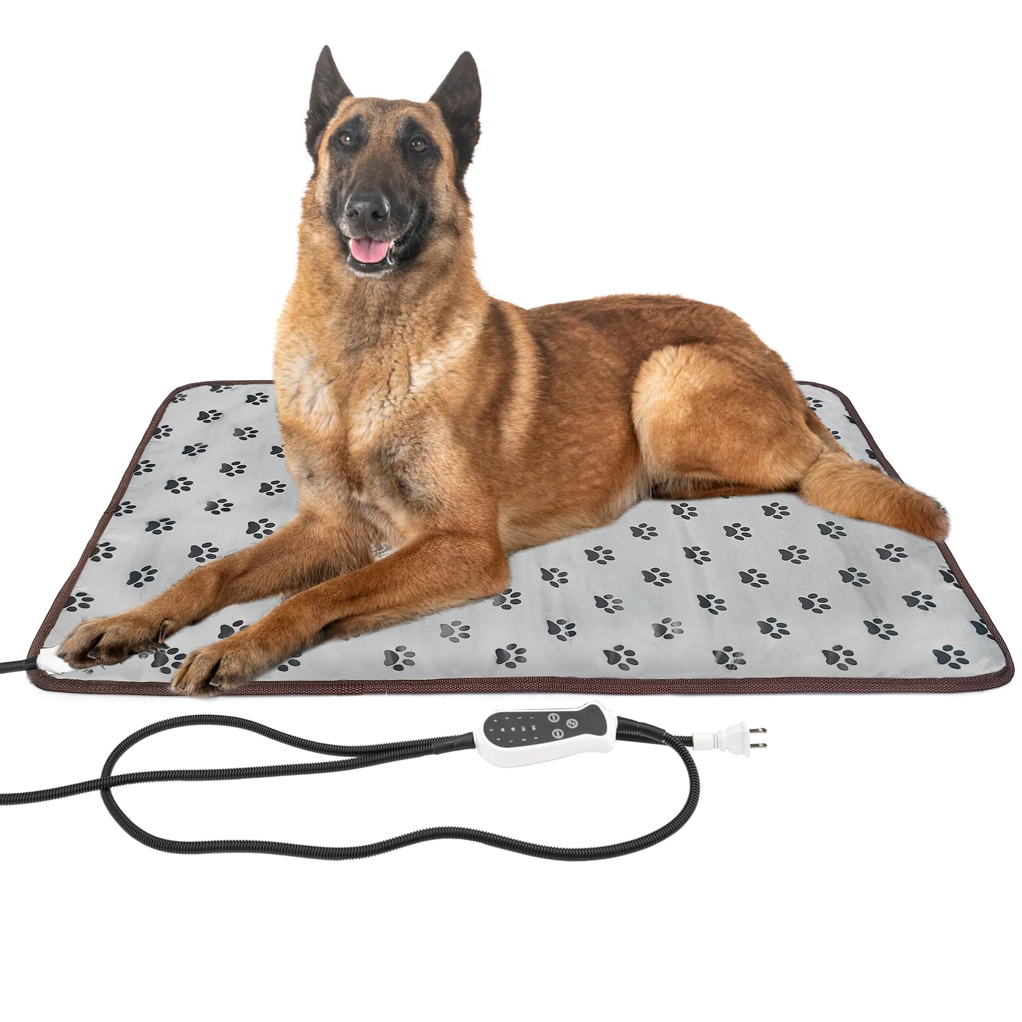 Deoman Pet Heating Pad 34X21 Large Dog Cat Heating Pad Heated Ped Beds Dogs House Heater Electric Warming Pad For Puppies Wi