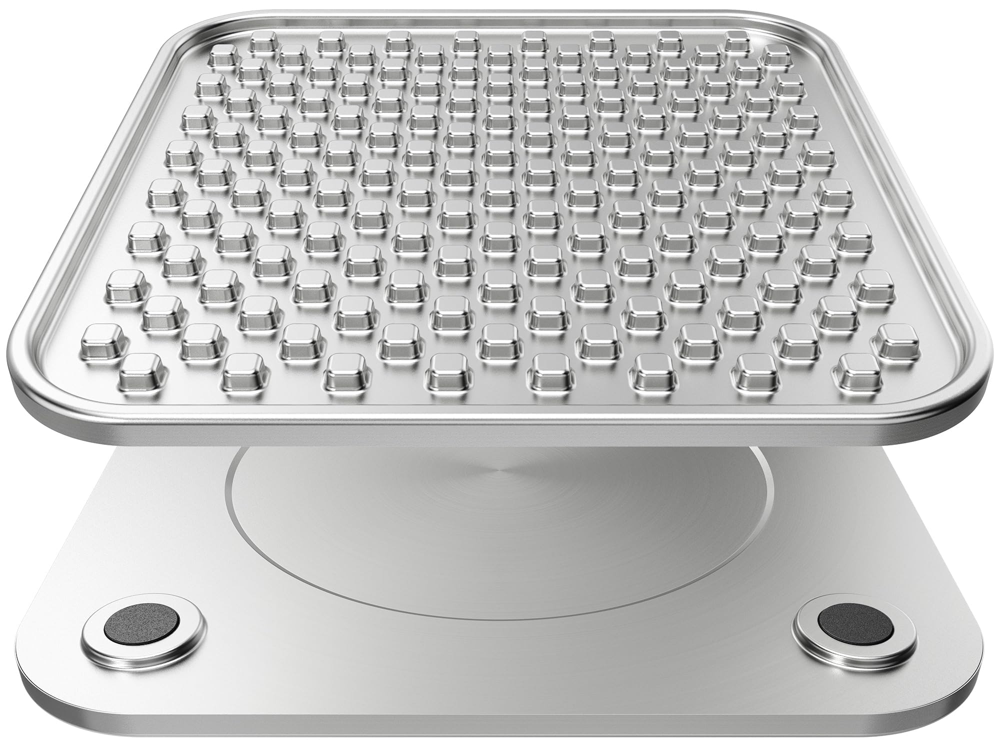 Feedoo Double Wall Stainless Steel Lick Mat for Dogs & Cats - Chew Proof & Whisker Friendly, Non-Slip Base, for Calm Feeding & A