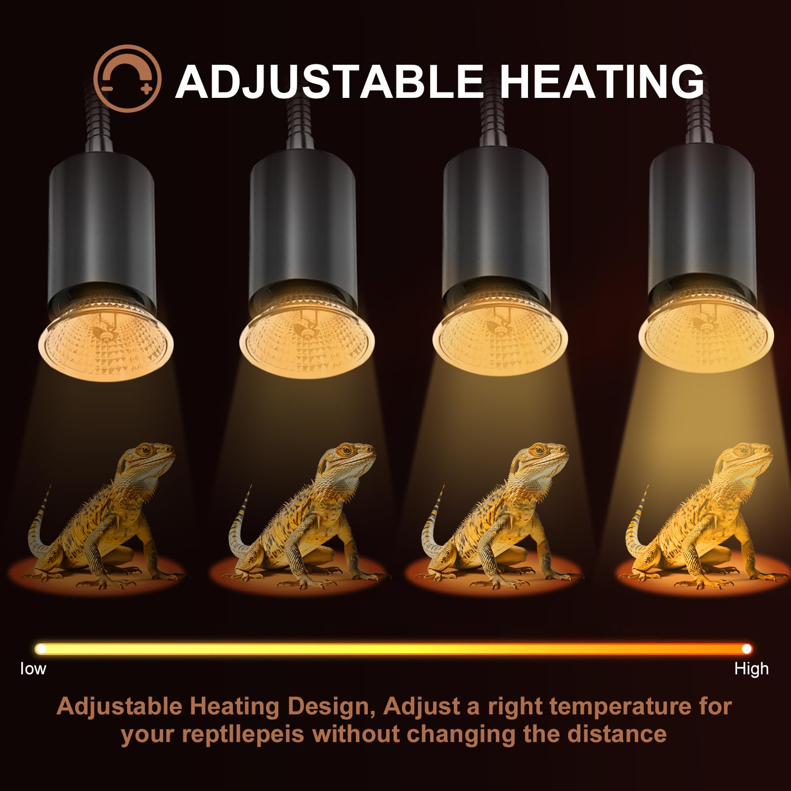 Lachesan 4-Pack 25W Uva Bulbs, Fit E26 Heat Reptile Lamp, Light Turtle Heat Lamp For Reptiles And Amphibian Tanks, Terrariums An