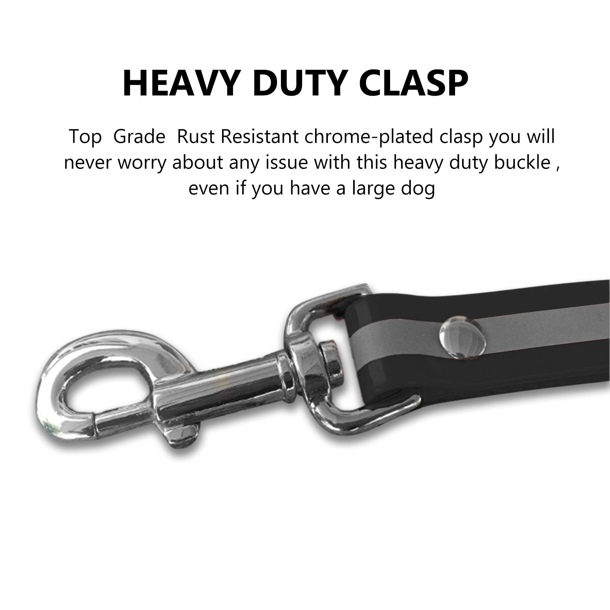 Regal Dog Products Reflective Leash – 5 Ft. Dog Leash With Easy To Use Collar Hook, Lightweight, And Proof Training Pet Lead For Small, Medium, Large, Or Xl Dogs (Black)