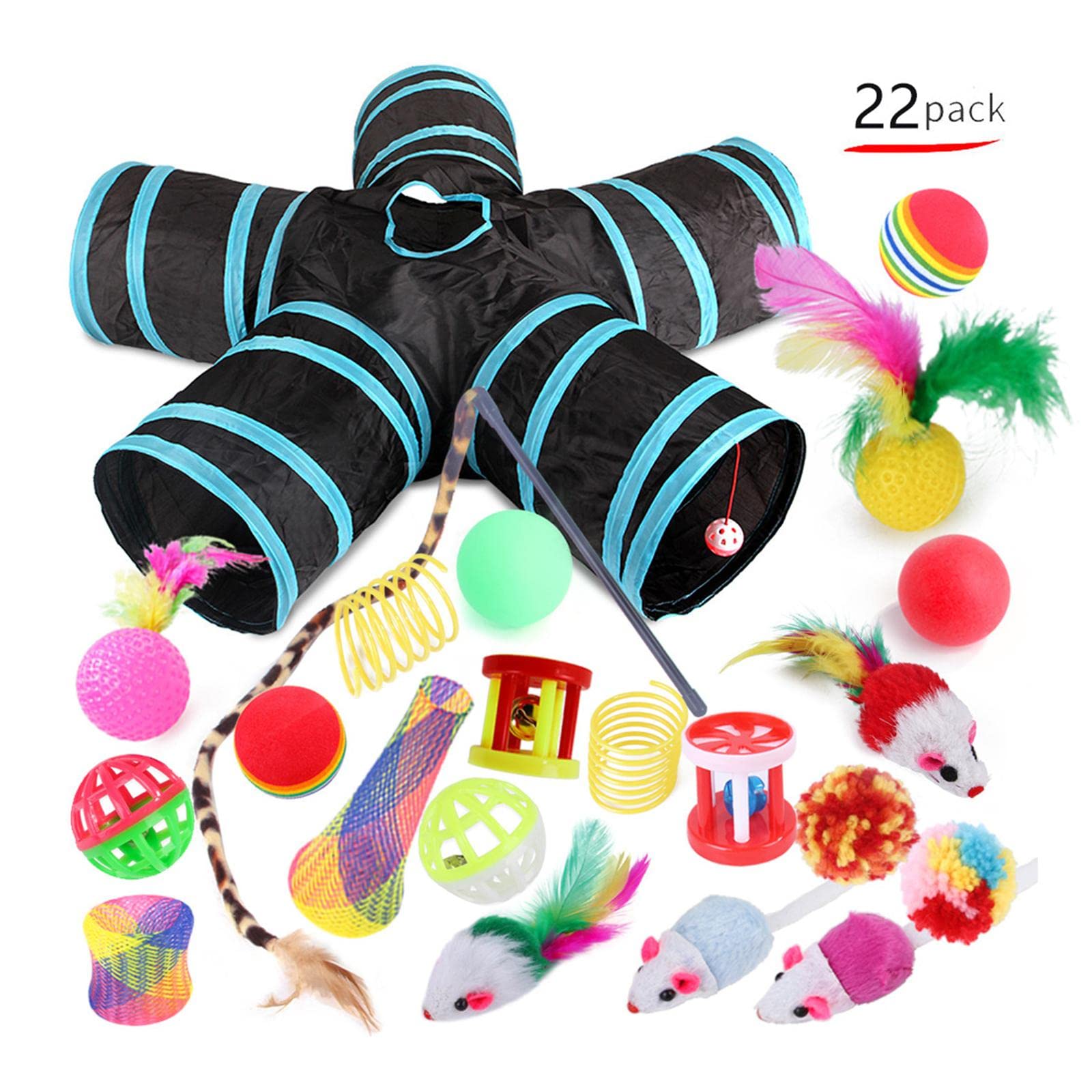 The Style Sutrafun Catnip Toy Set For Cat Kitten Toys Assortments With Play Tunnel B99504|Pet Supplies | Small Animal Supplies |