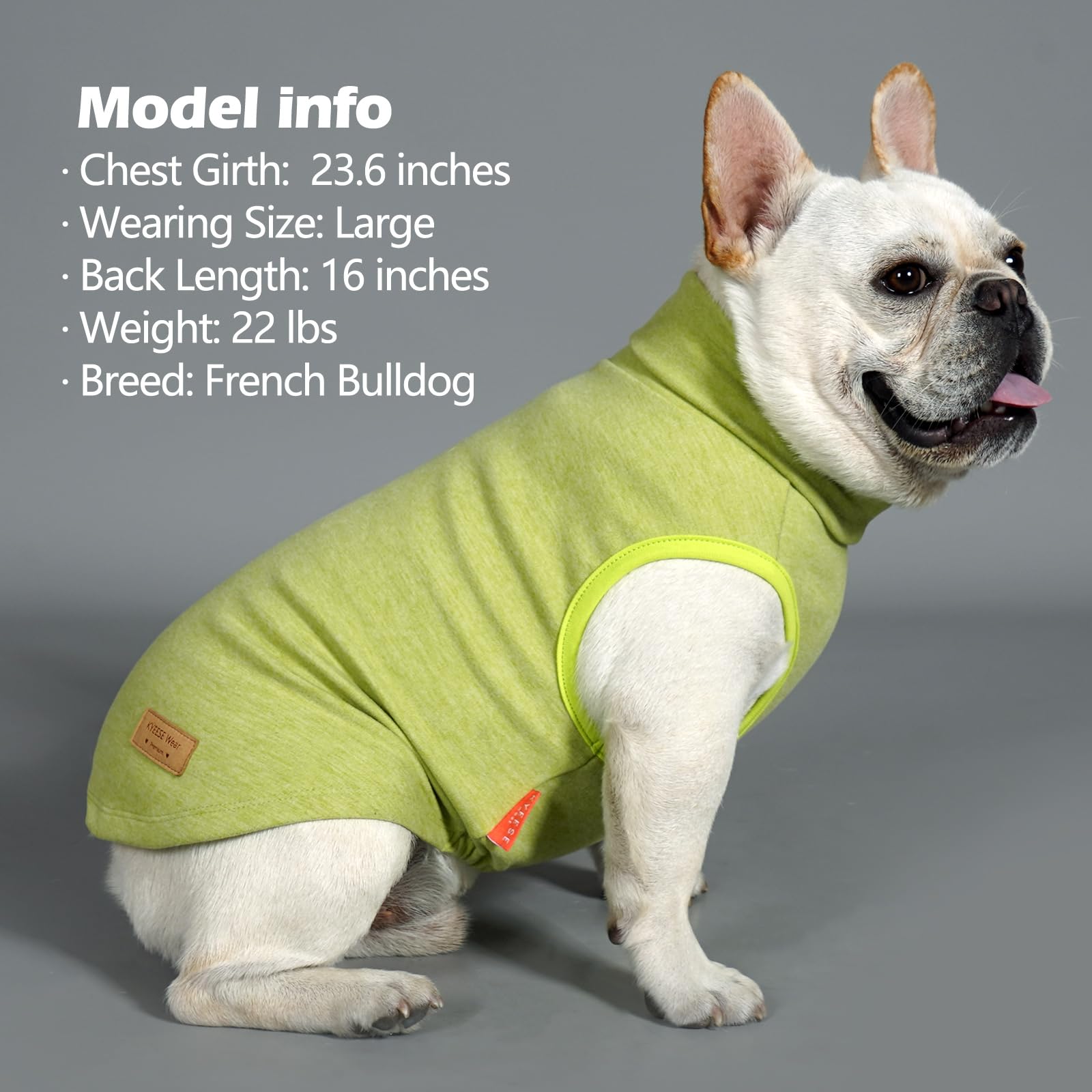 Kyeese 2Pack Dog Sweater Stretchy Dog Clothes Soft Dachshund Clothes Warm Dog Coats Dog Sweaters For Small Dogs Male Turtleneck Small Dog Sweaters Pullover Dog Sweatshirt