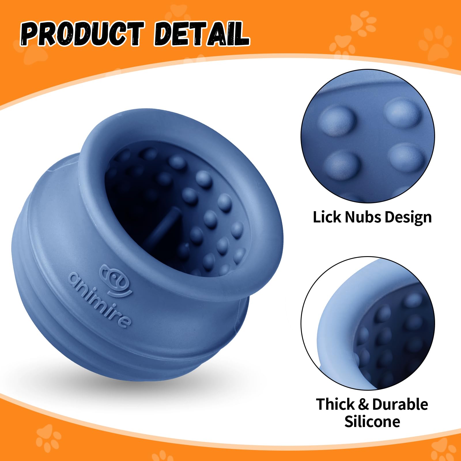 Animire Treat Dispensing Dog Toy, Long-Lasting Interactive Puzzle Toys for Dogs, Stuffable Dog Enrichment Frozen Lick Treat Toy