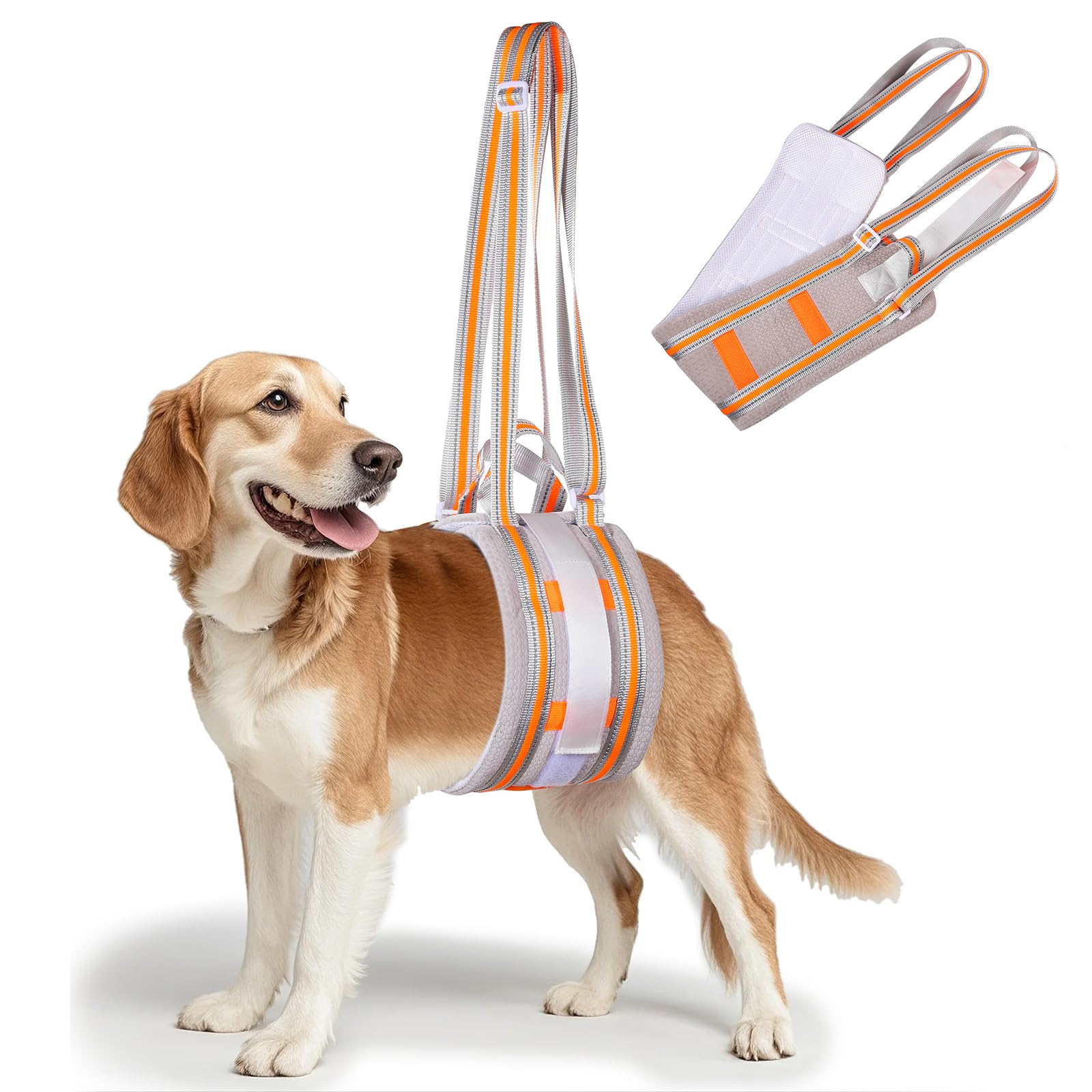 Portable Dog Lift Harness,Dog Sling For Large Dogs Hind Leg Support,Reinforcement Against Bunching,Suitable For 30-100 Lbs Dogs 