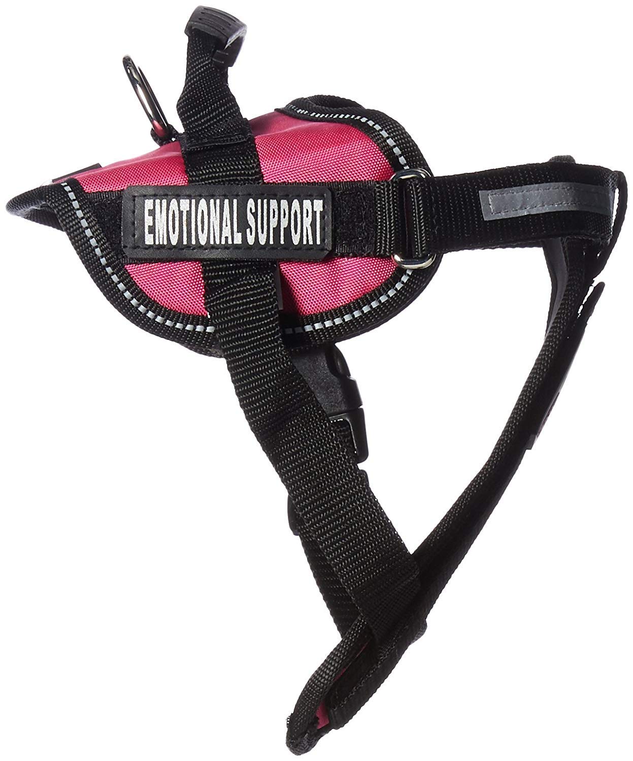 Dogline Vest Harness For Dogs And 2 Removable Emotional Support Patches, Small/18 To 25', Pink