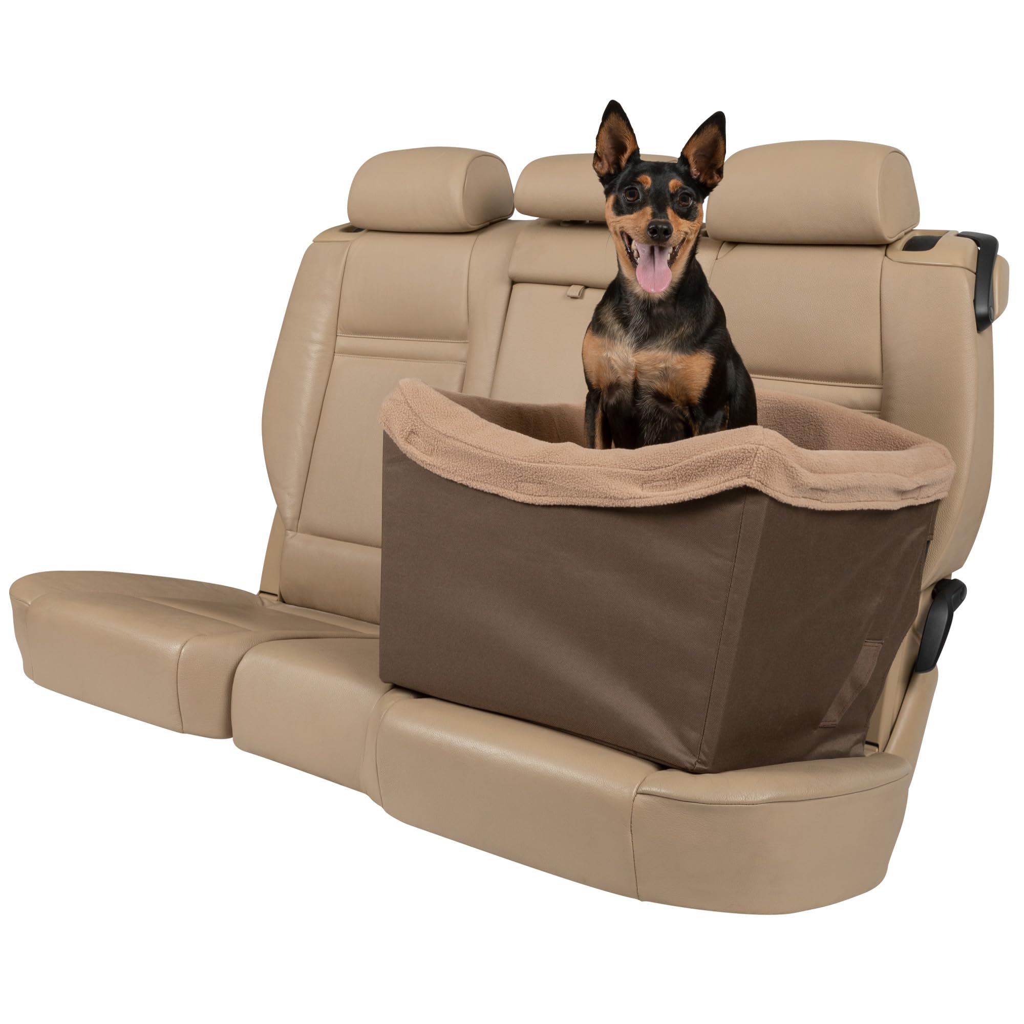 Petsafe Happy Ride Dog Safety Seat - Pet Booster Seat For Cars, Trucks And Suvs - Included Seat Belt Tether - Durable Liner Is M