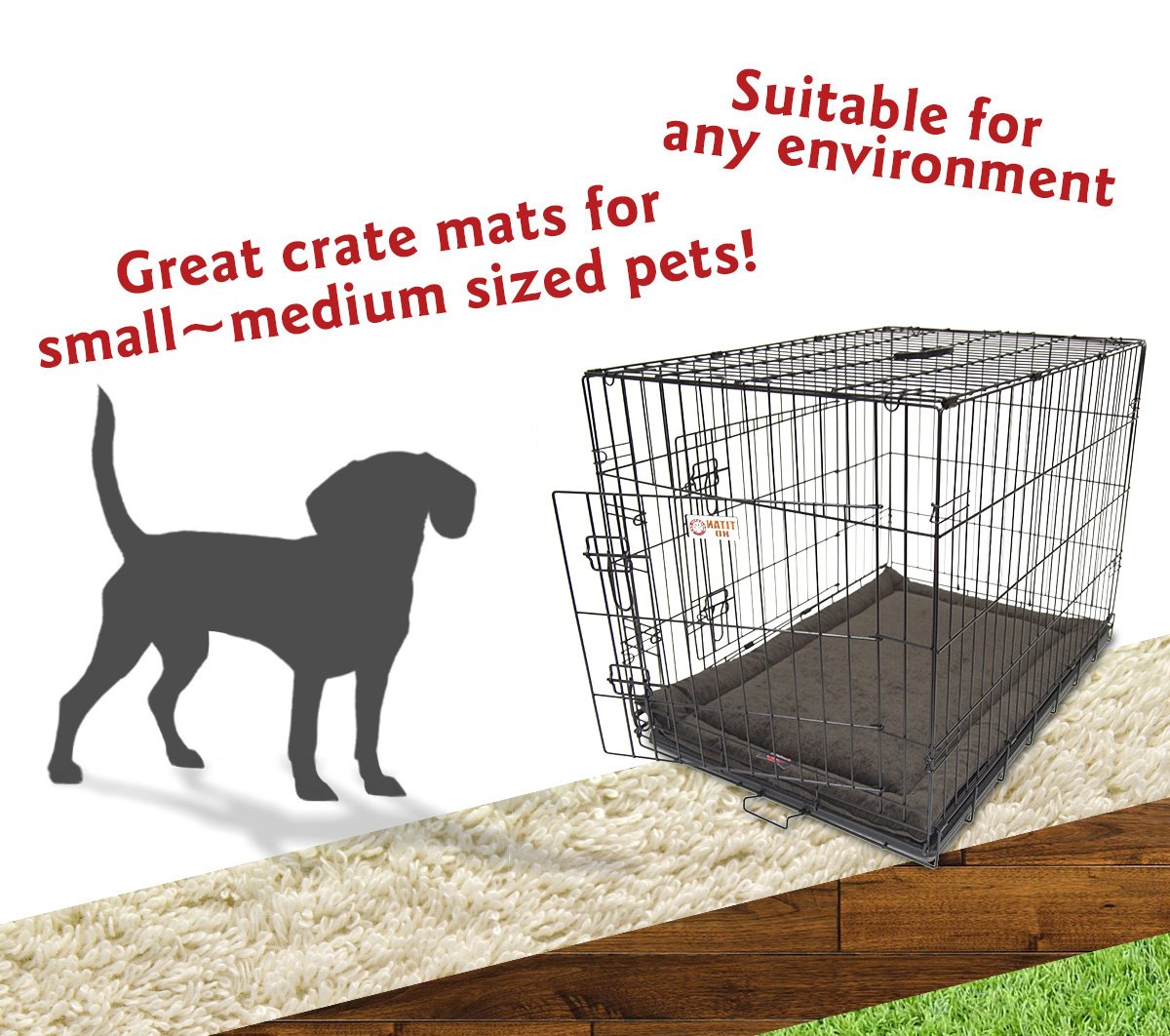 30' Villa Storm Gray Crate Dog Bed Mat By Majestic Pet Products
