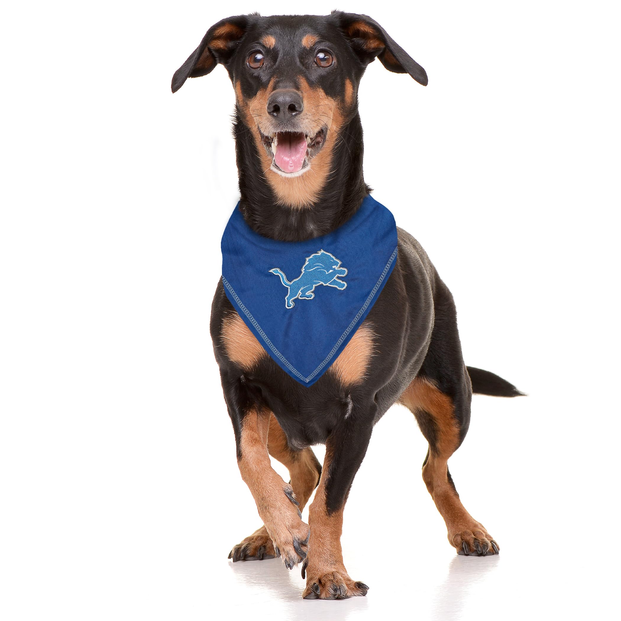 Pets First NFL Detroit Lions Dog Bandana, Small/Medium, 100% Polycotton, Game-Day Scarf for Dogs and Cats, Model DET-3550-SM