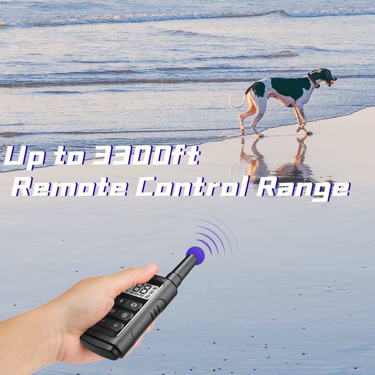 Dog Training Collar With 3300Ft Remote Range 4 Training Modes For Large Medium Small Dogs Rechargable Waterproof Electric Collar